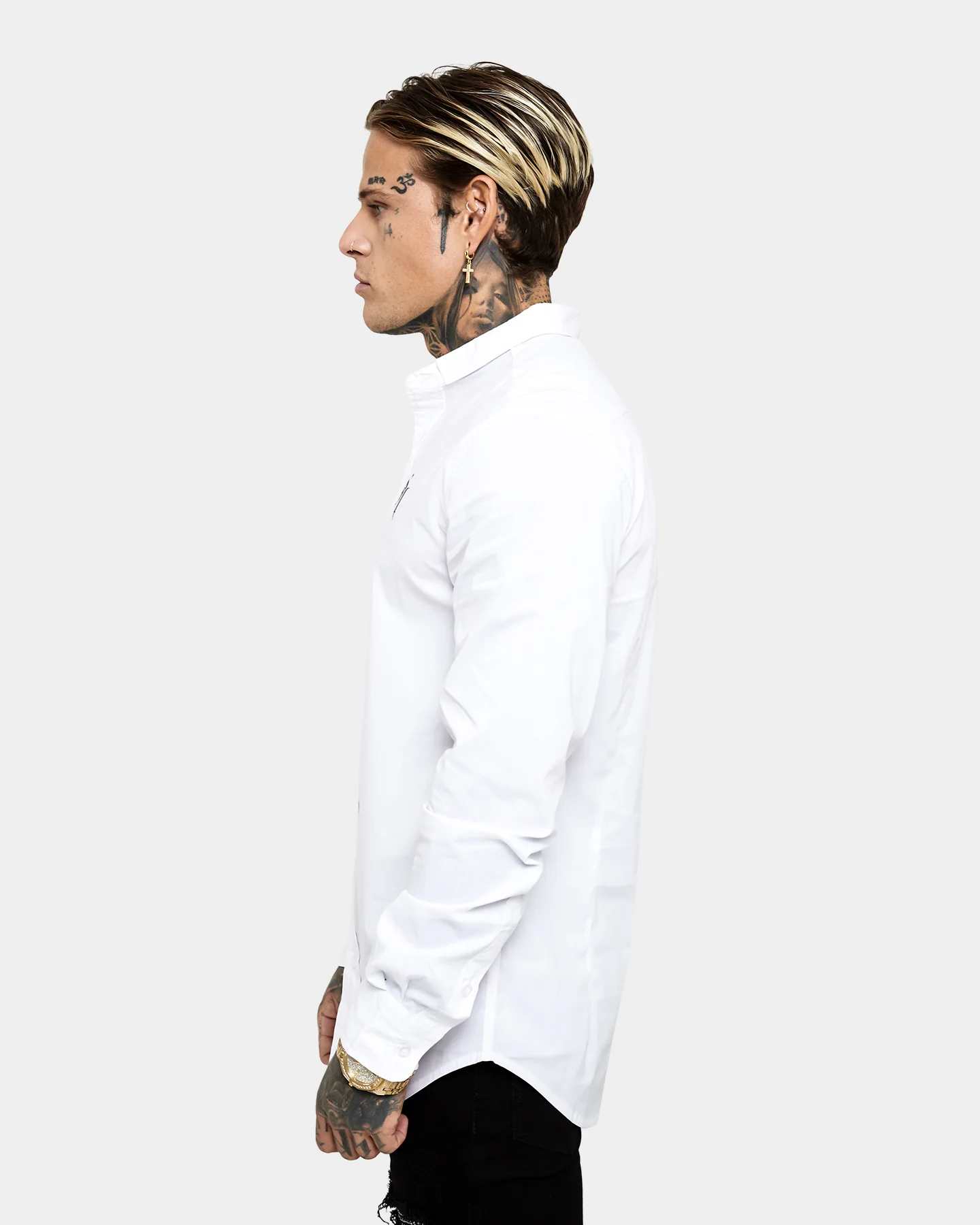 Saint Morta Alpha Horoma Slim Fit Shirt White - Image 5