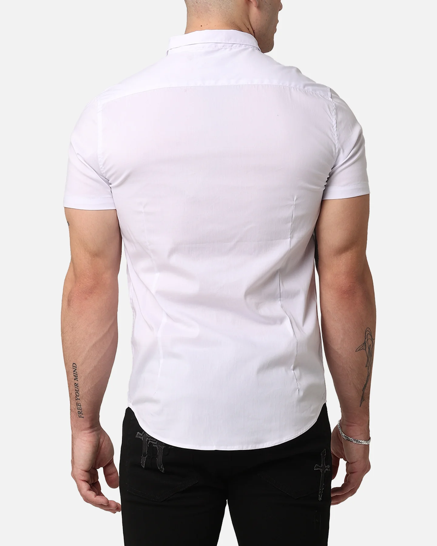 Saint Morta Alpha Horoma Slim Fit Short Sleeve Shirt White - Image 3