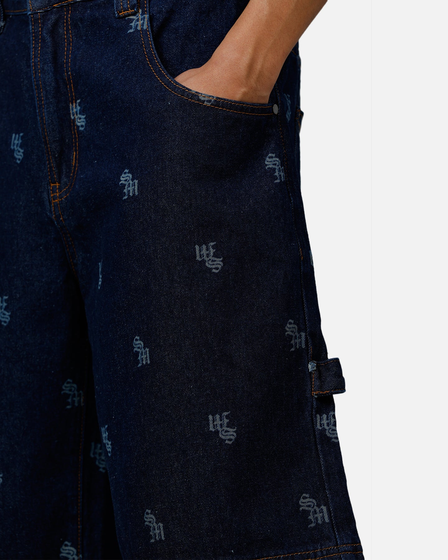 Saint Morta Amplus Denim Jorts Indigo/Tan - Image 7