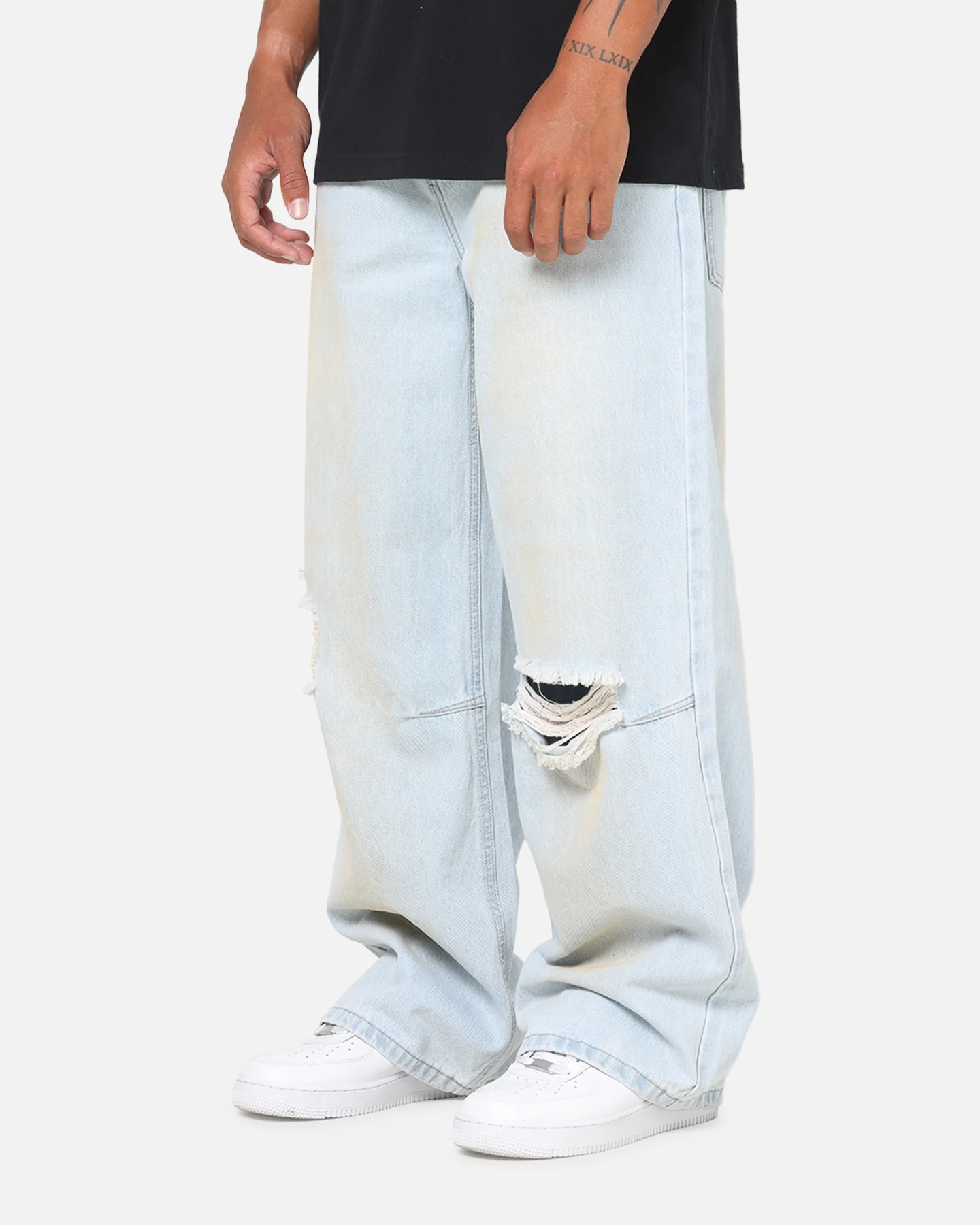 Saint Morta Amplus Distressed Jeans Light Dirty Denim - Image 6