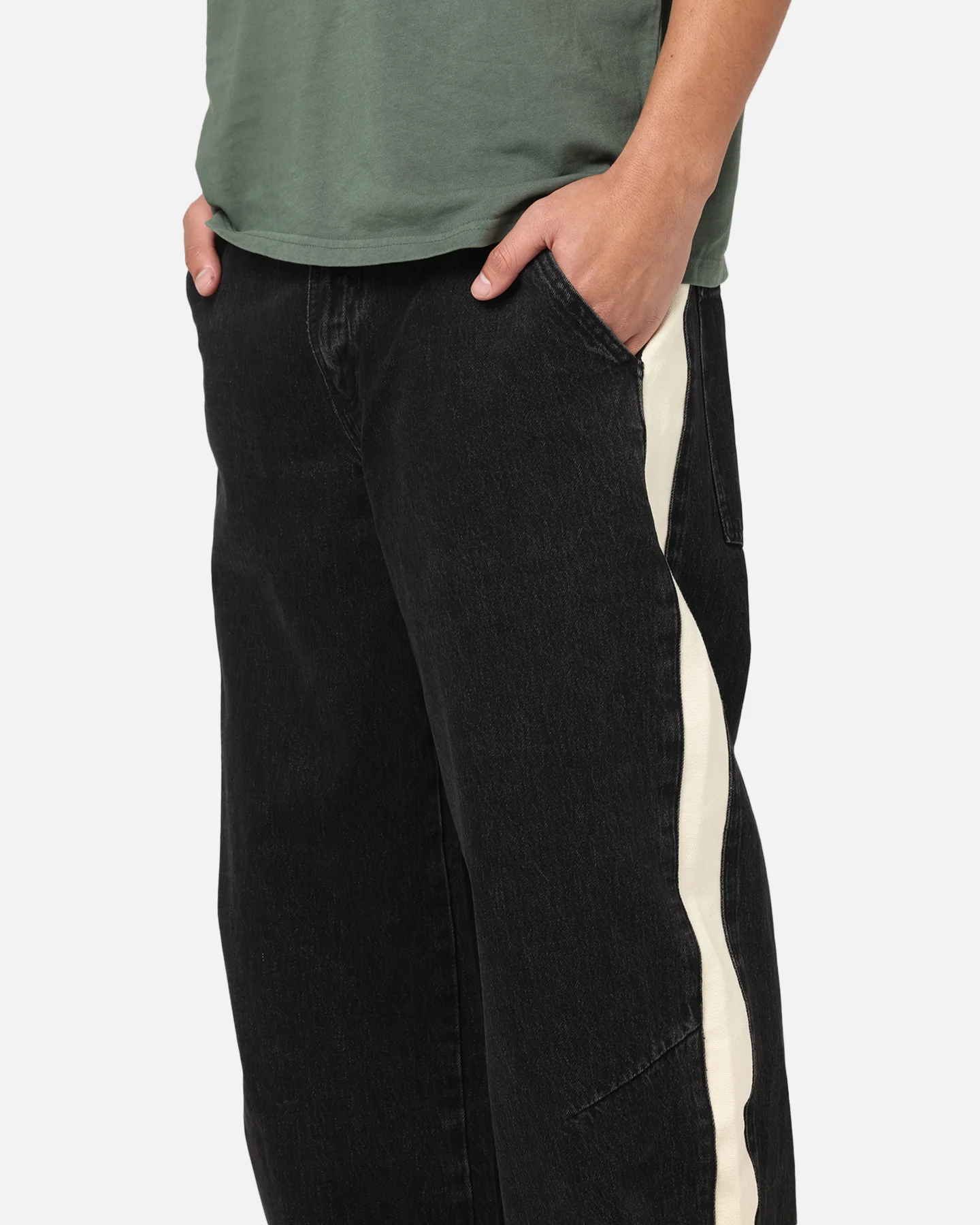 Saint Morta Amplus Sidewinder Jeans Black/Off White - Image 3
