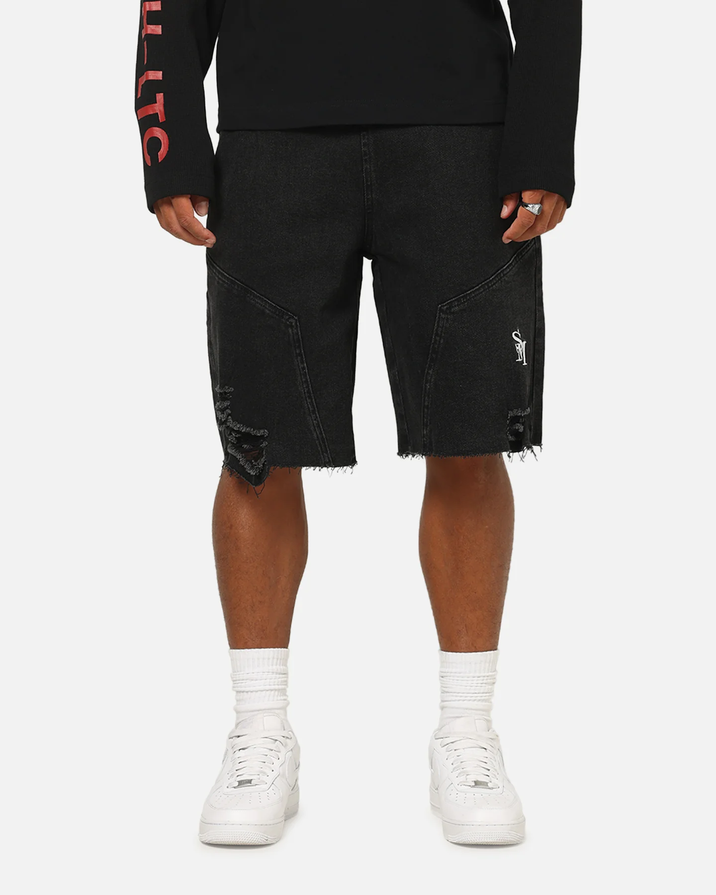 Saint Morta Annex Baggy Jorts Black Shadow - Image 5