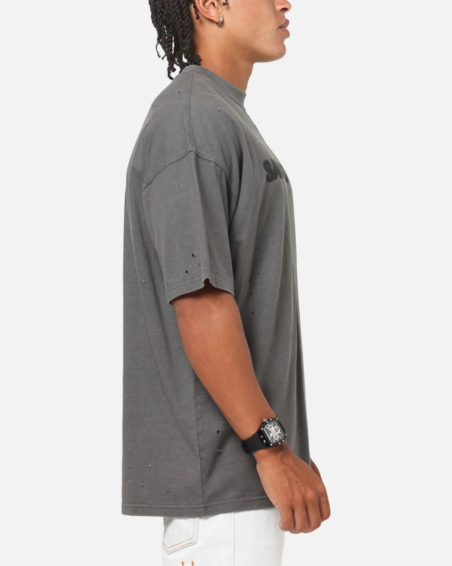 Saint Morta Apocalypse Boxy T-Shirt Washed Charcoal - Image 4