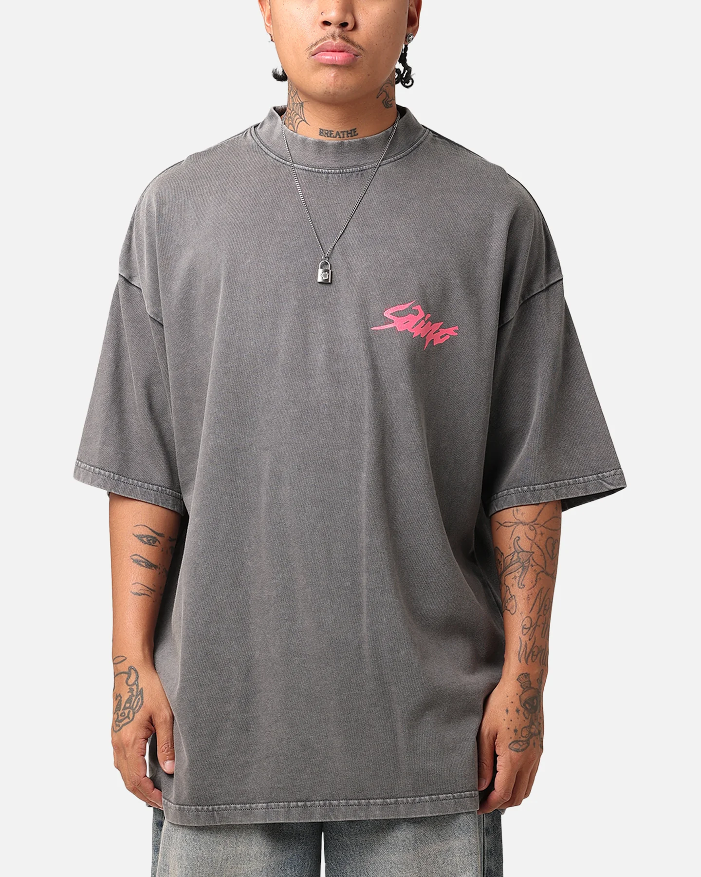 Saint Morta Artistry T-Shirt Washed Charcoal - Image 2