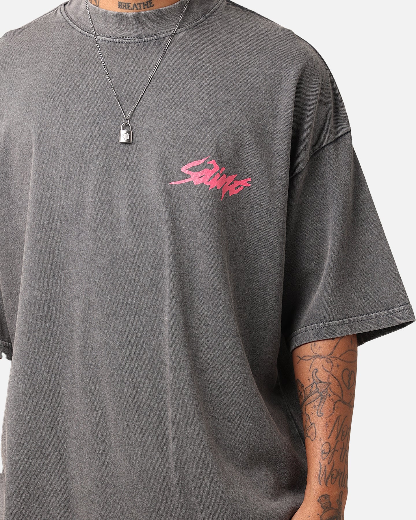 Saint Morta Artistry T-Shirt Washed Charcoal - Image 4