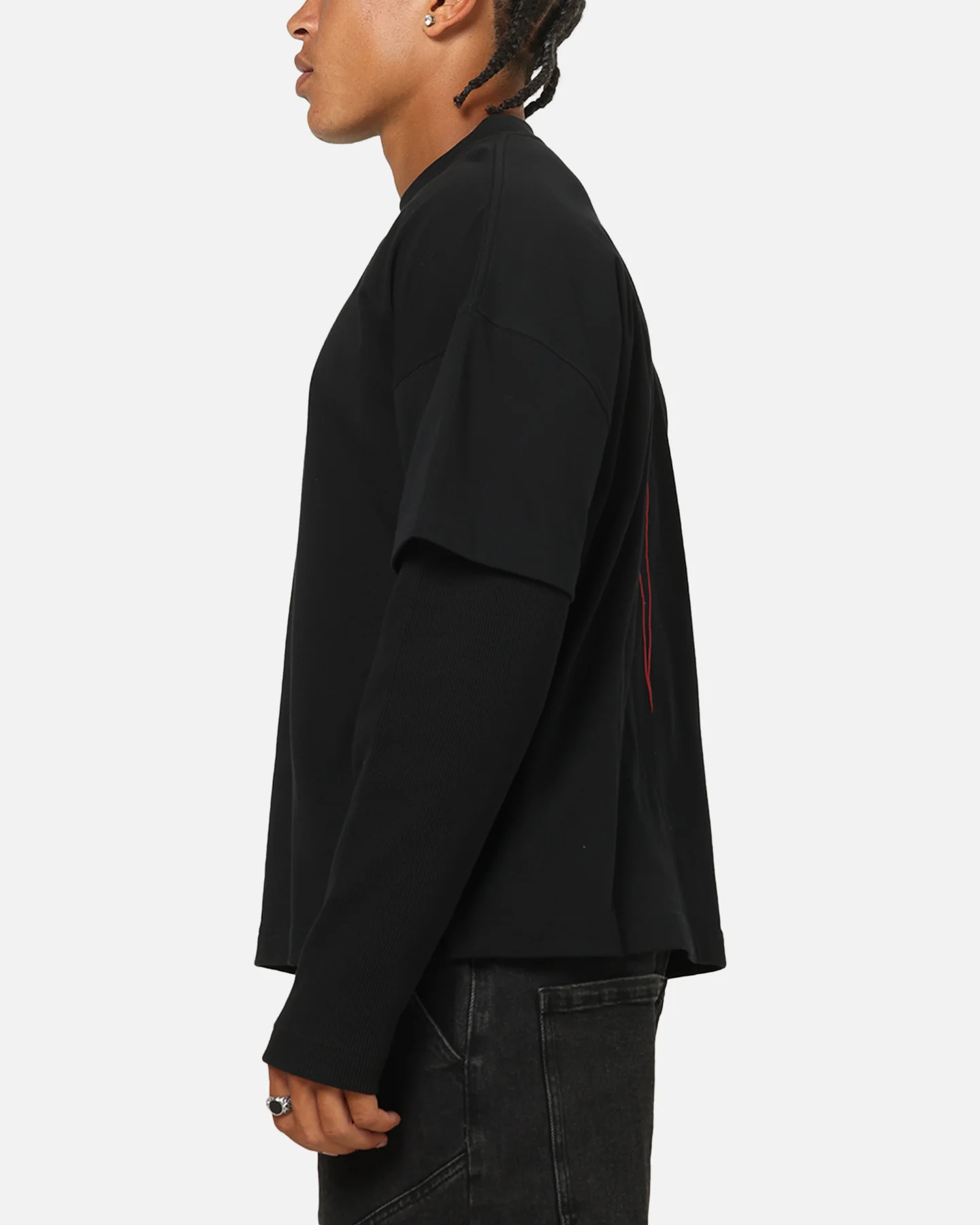 Saint Morta Athletc Season 2 Long Sleeve T-Shirt Black/Red - Image 6