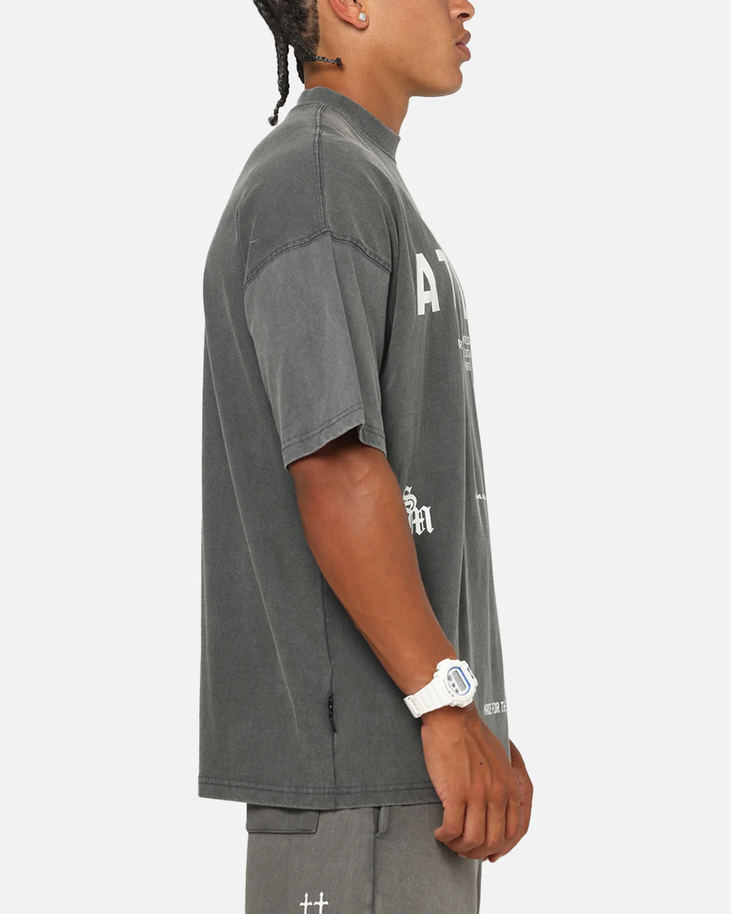 Saint Morta Athltc T-Shirt Washed Charcoal - Image 5
