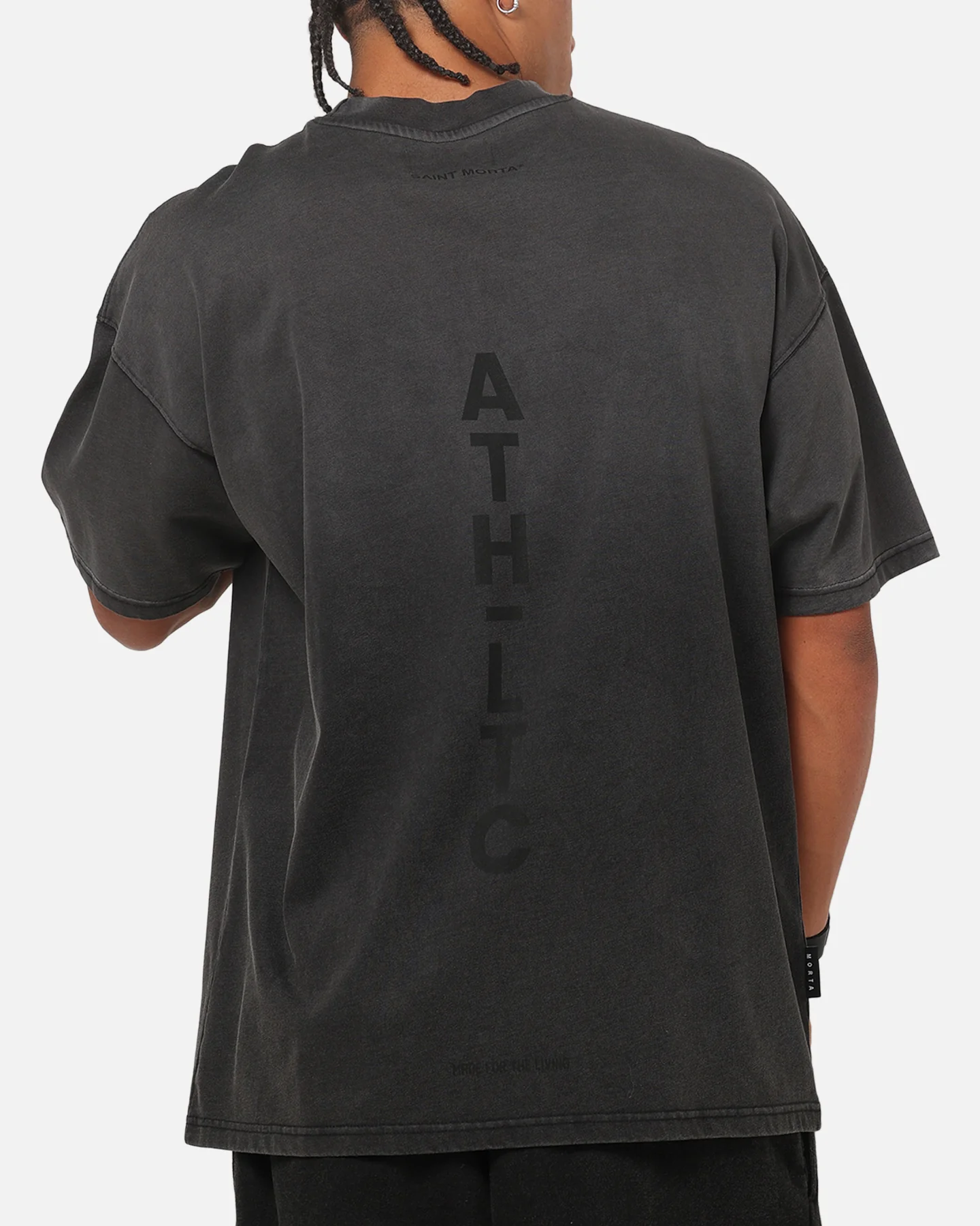 Saint Morta Athltc R3 Boxy T-Shirt Washed Black - Image 7