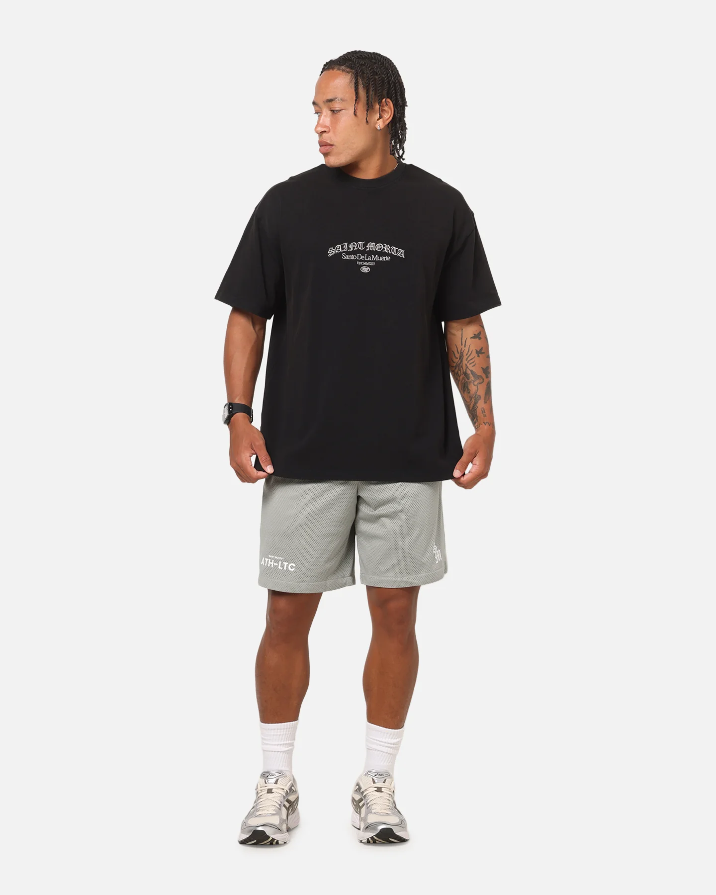 Saint Morta Athltc R3 Mesh Shorts Sage - Image 2