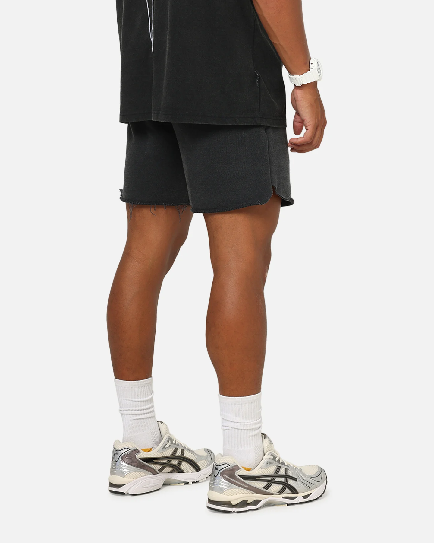 Saint Morta Athltc Sweat Shorts Washed Black - Image 5