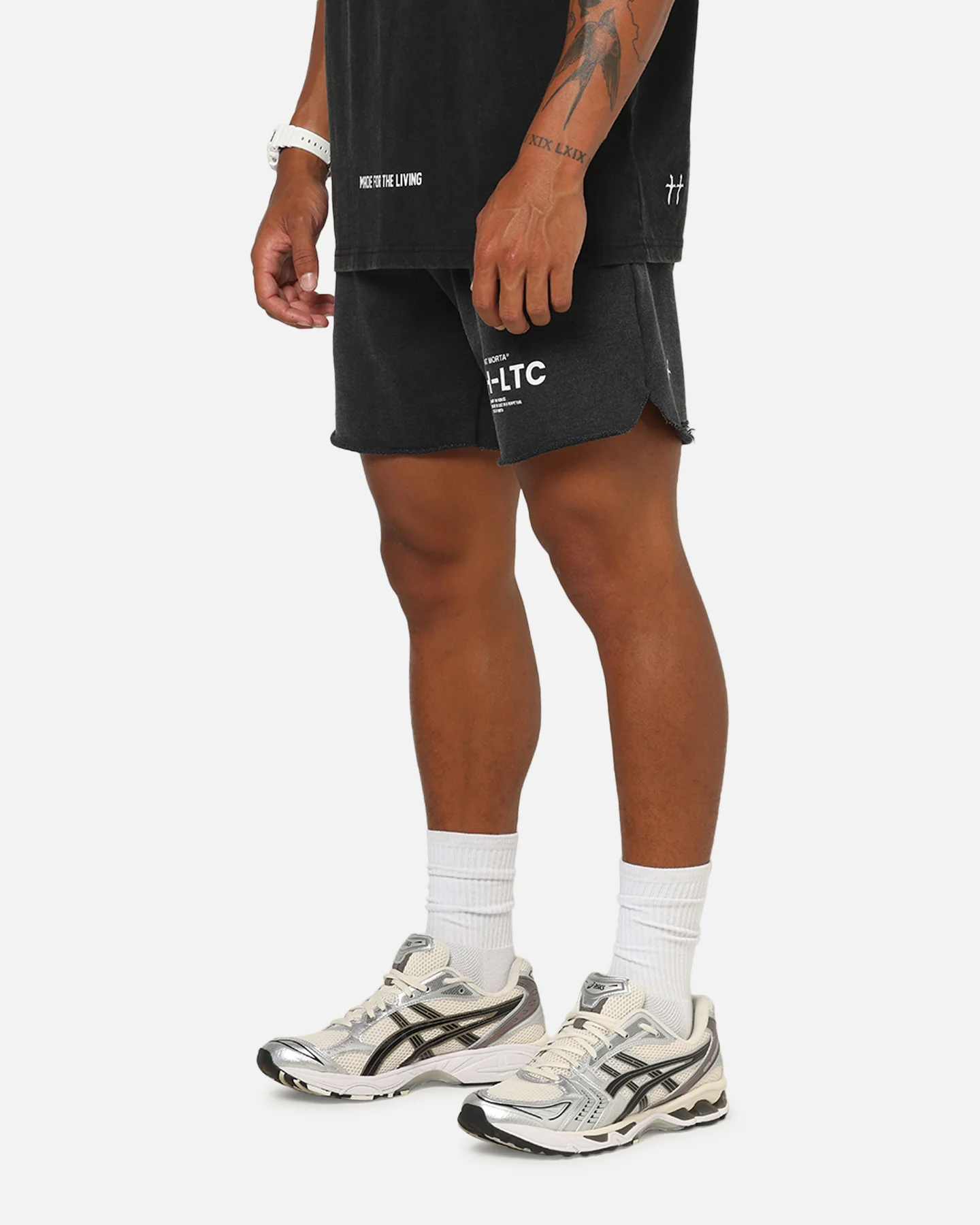 Saint Morta Athltc Sweat Shorts Washed Black - Image 6