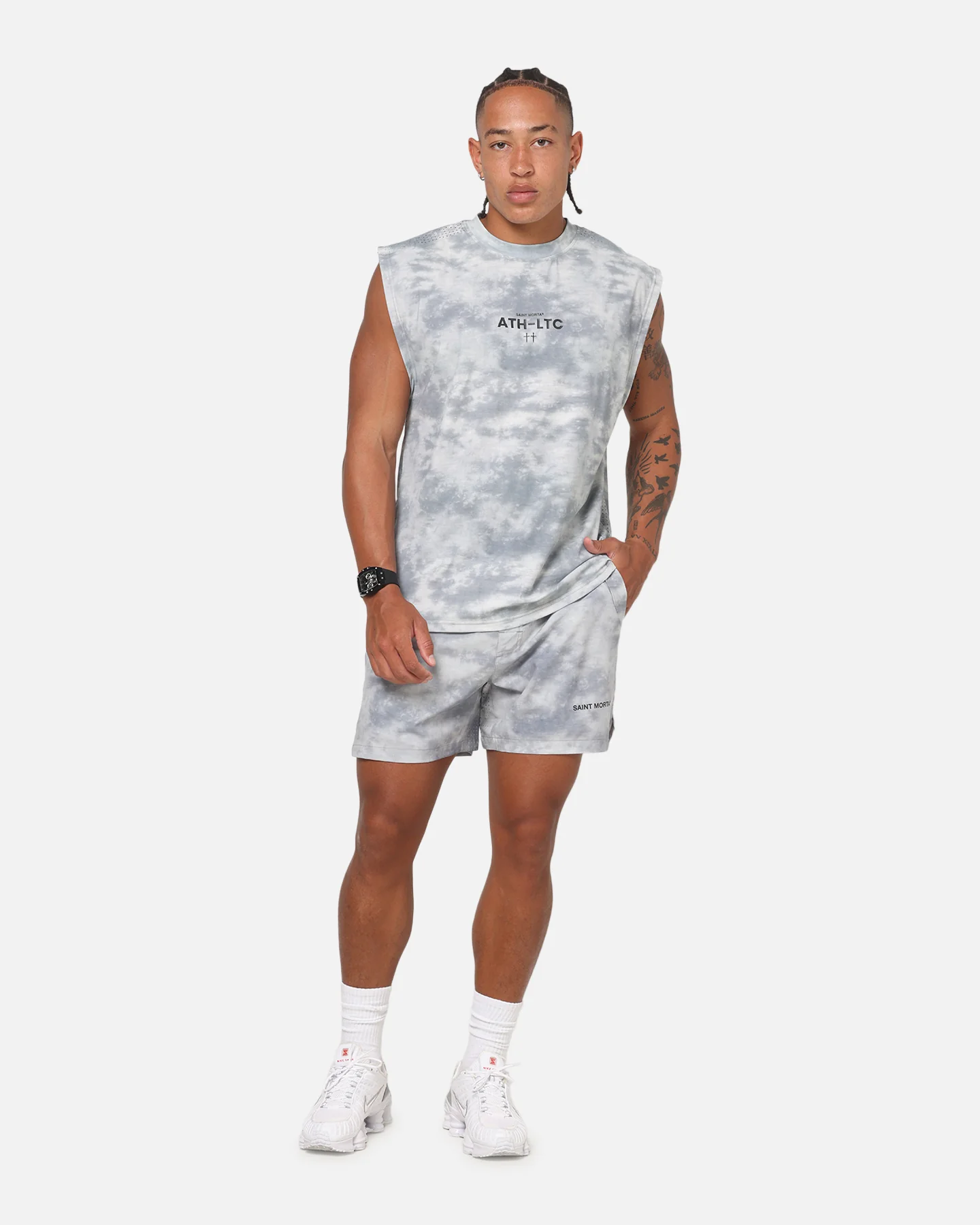 Saint Morta Athltc Training Singlet Concrete - Image 2