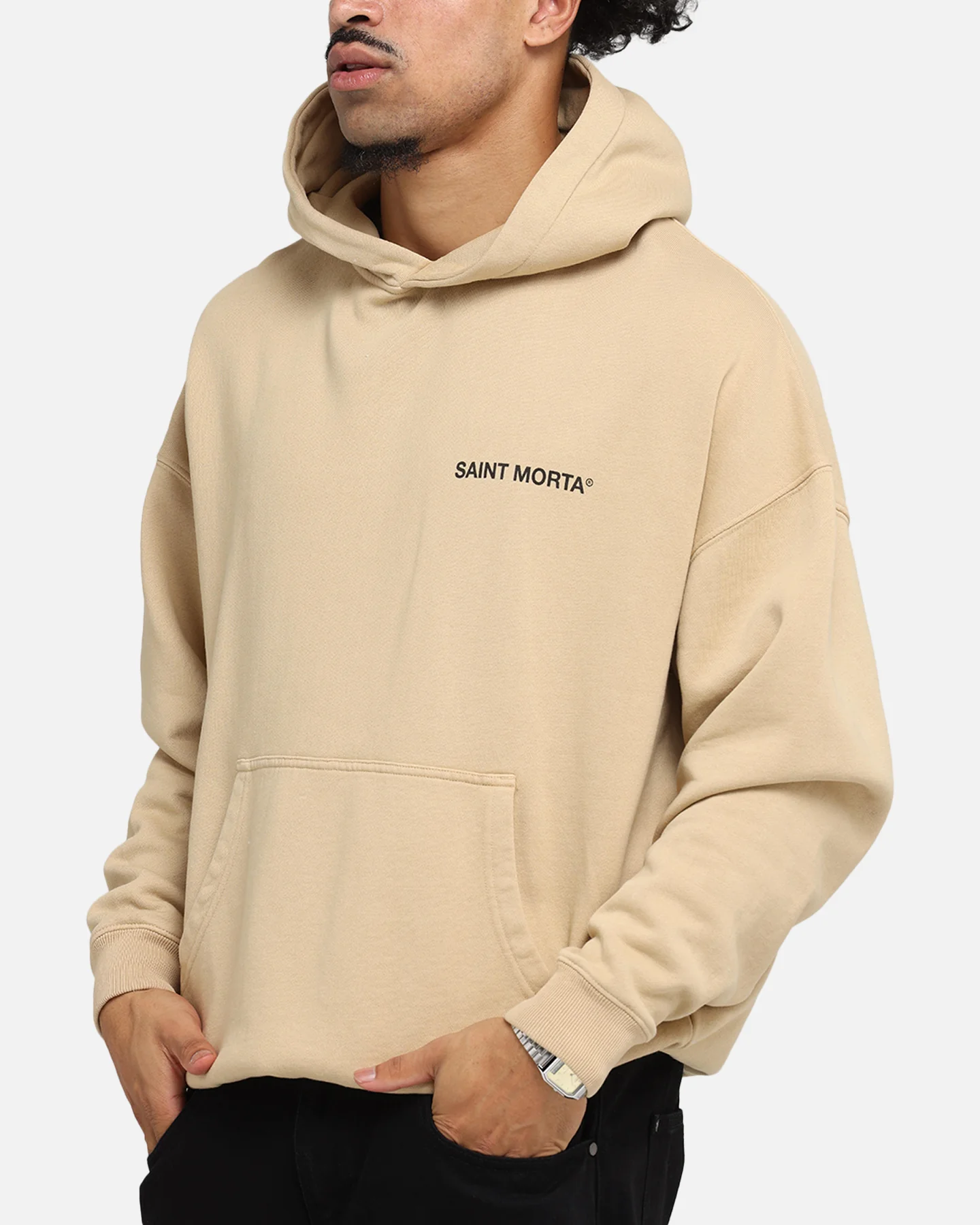 Saint Morta Awakening Boxy Hoodie Stone - Image 8