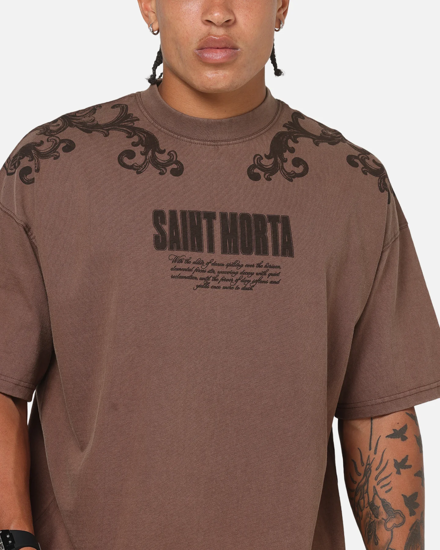 Saint Morta Baroque Boxy T-Shirt Pigment Washed - Image 6