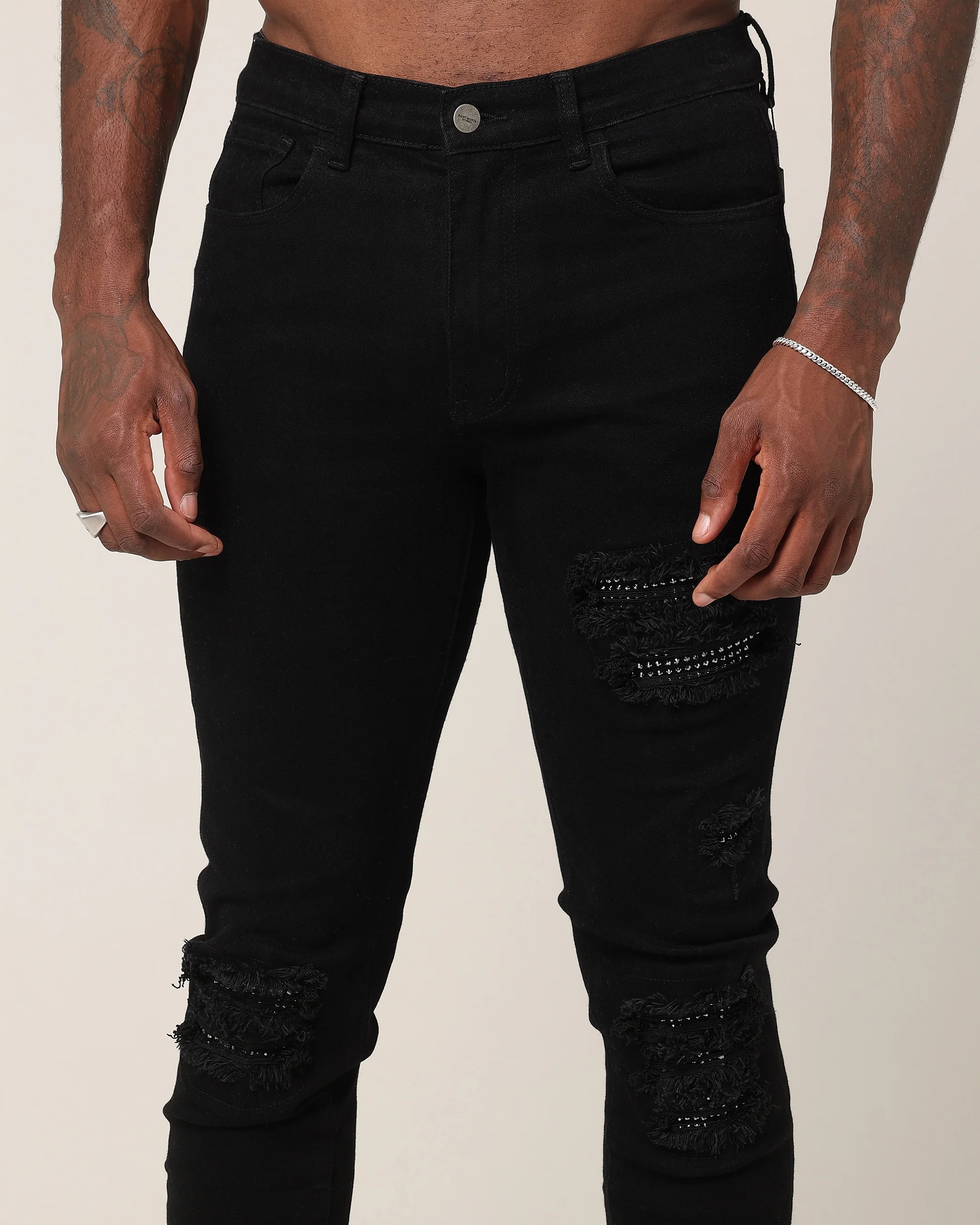 Saint Morta Bling Summum Jeans Black - Image 8