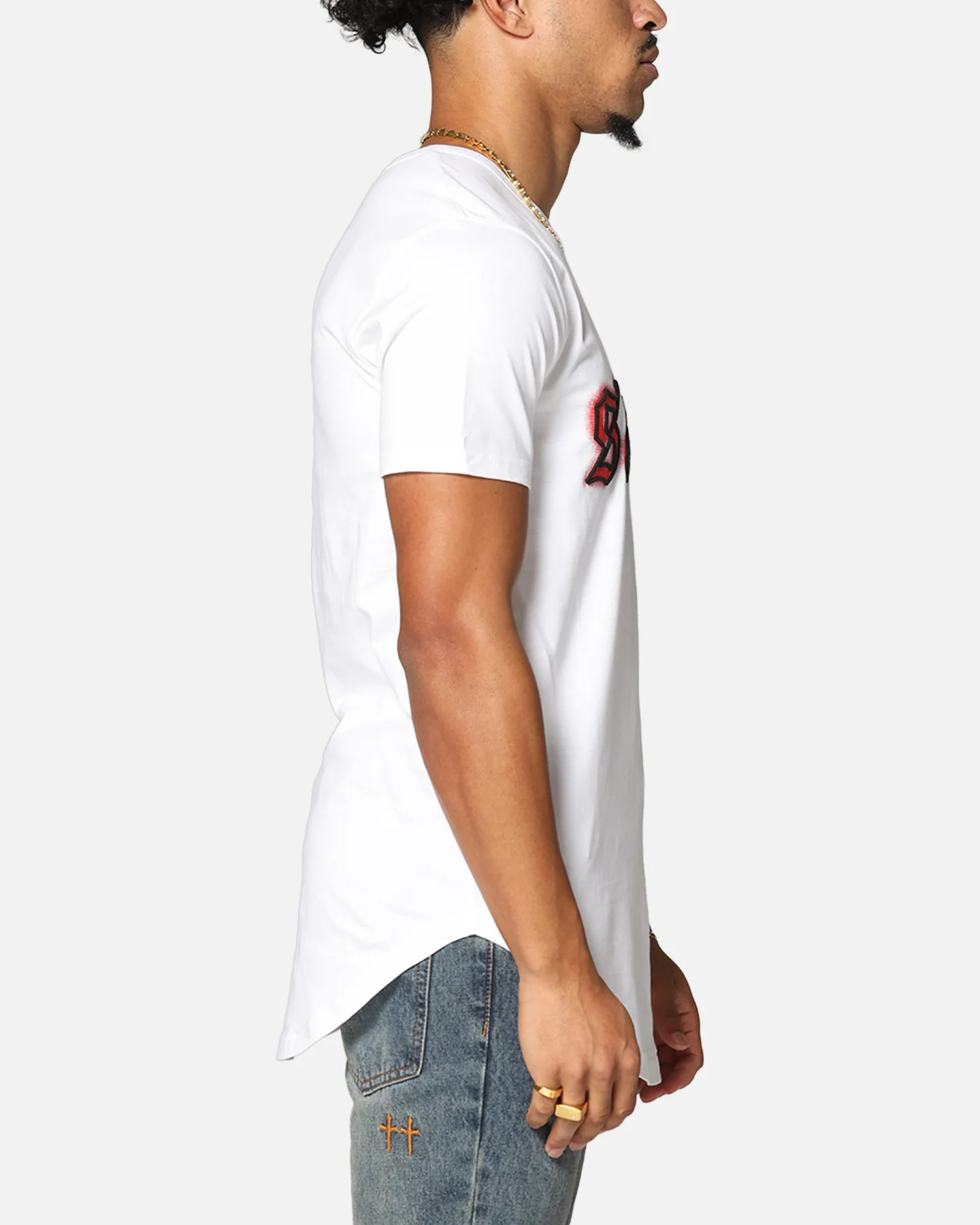 Saint Morta Cambronne El Duplo SS Tee White/Red - Image 4