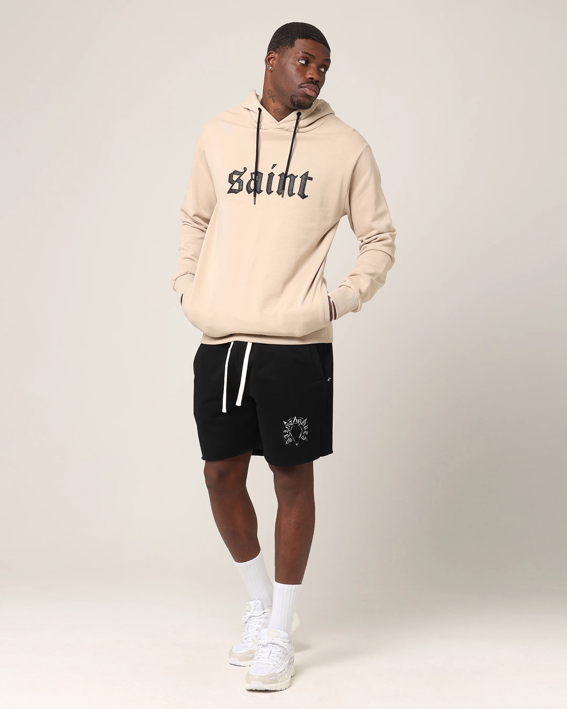 Saint Morta Cambronne Hoodie Stone/Black - Image 2