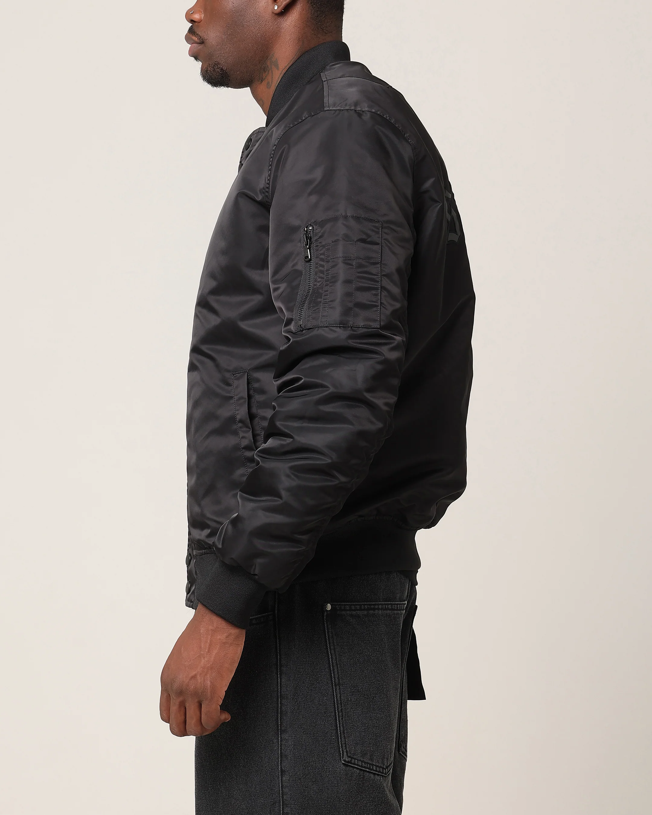 Saint Morta Cambronne V2 Bomber Jacket Black/Black - Image 6