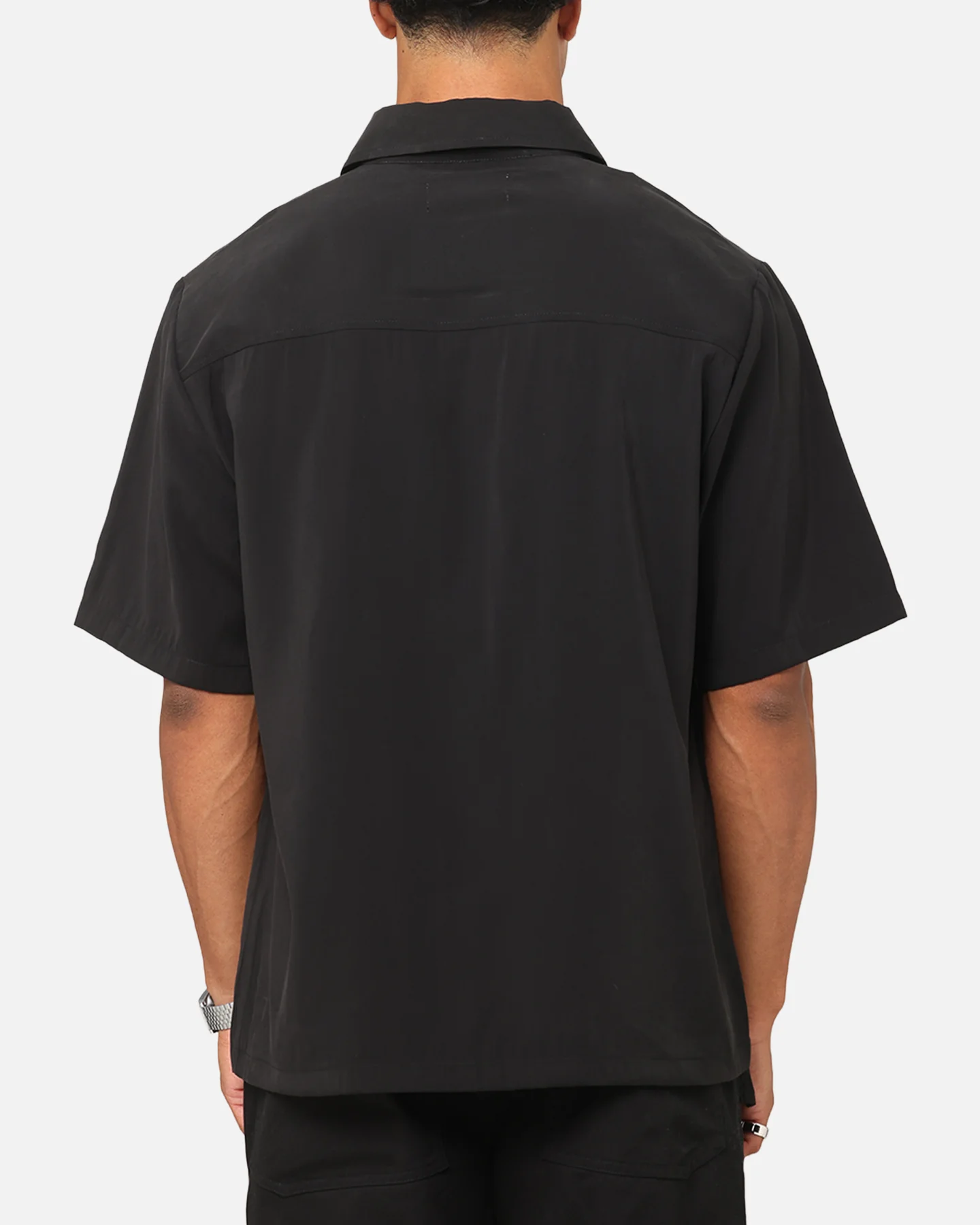 Saint Morta Cargo Button Up Shirt Black - Image 3