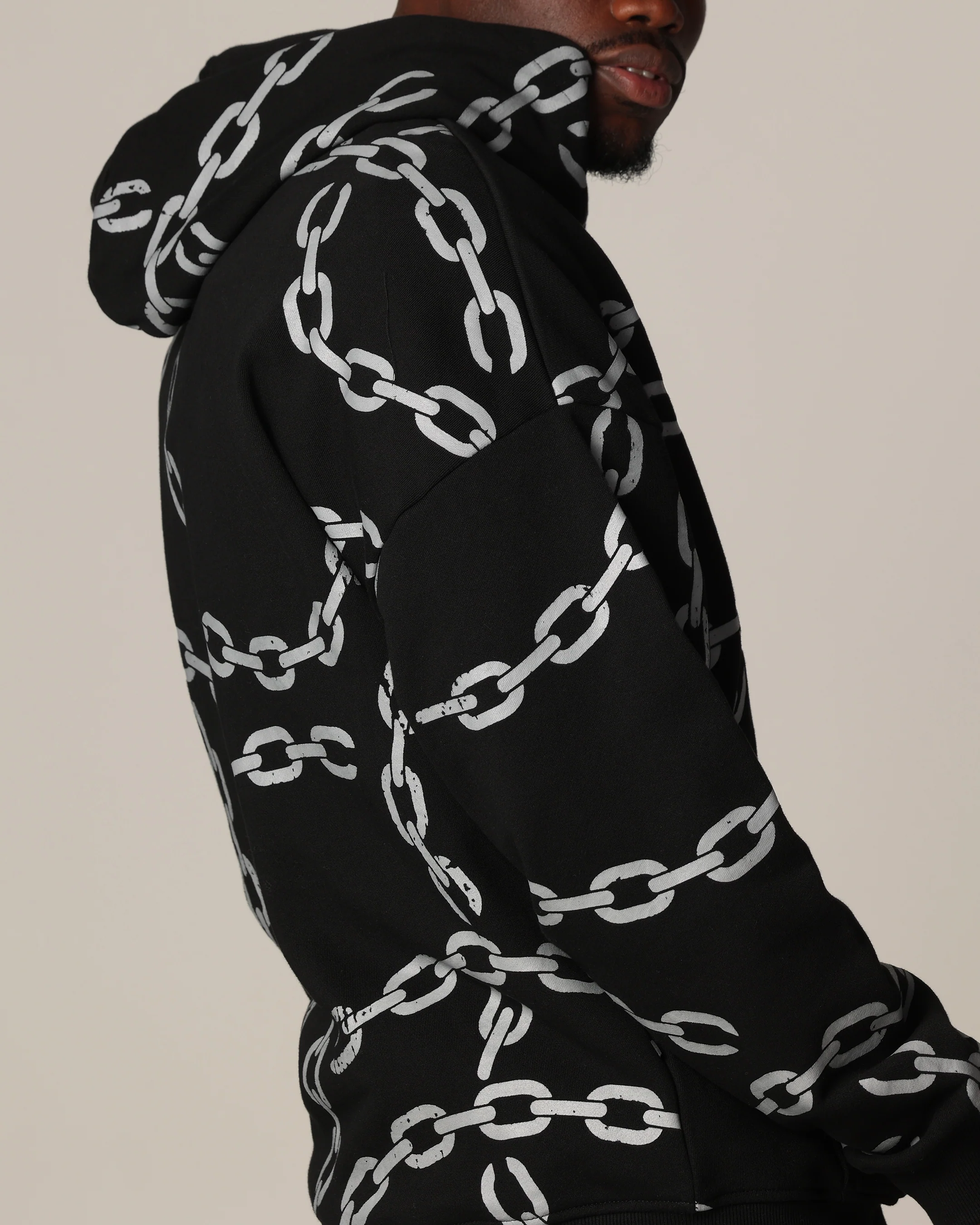 Saint Morta Chain Hoodie Black/Black - Image 6