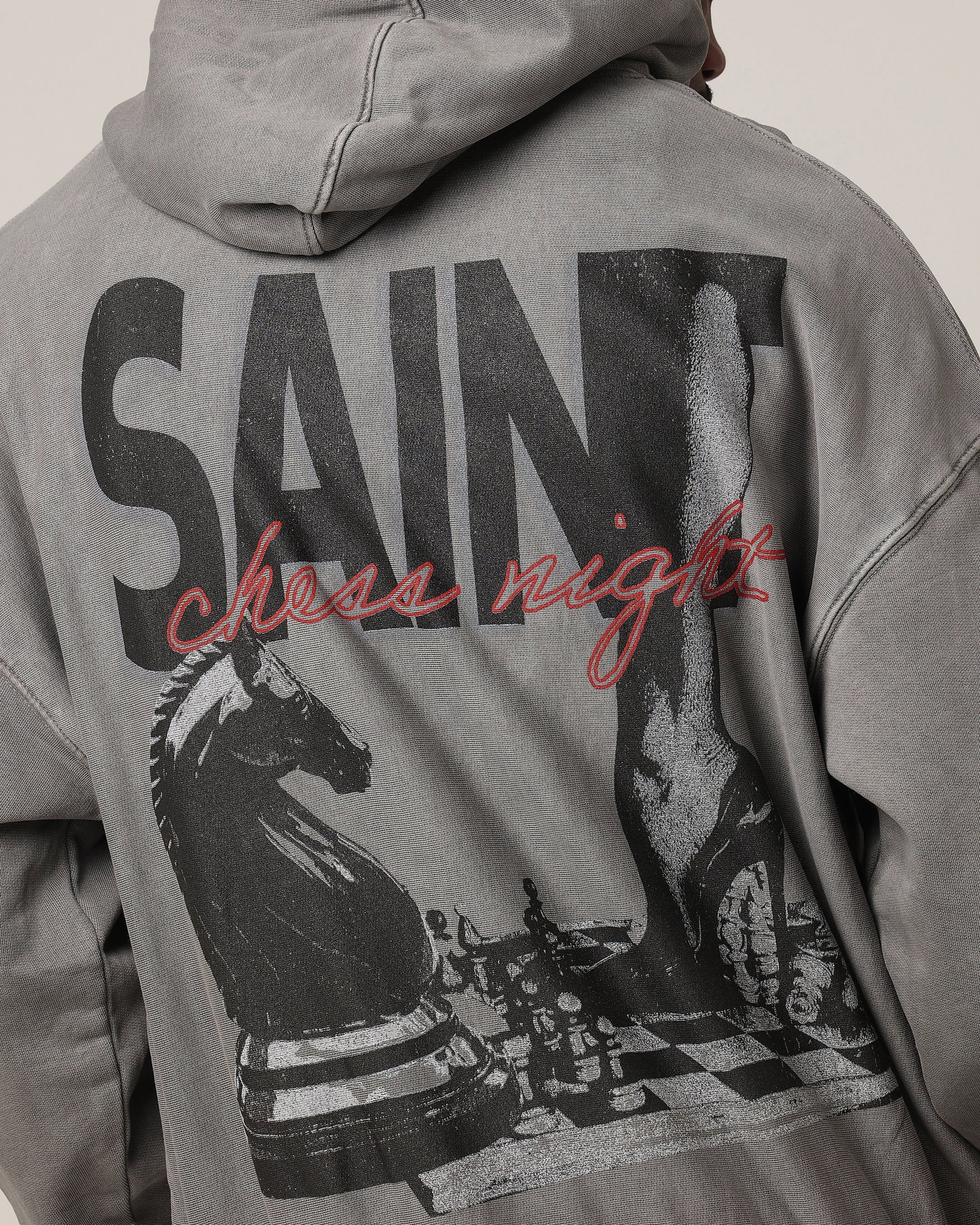 Saint Morta Chess Night Hoodie Washed Charcoal - Image 7
