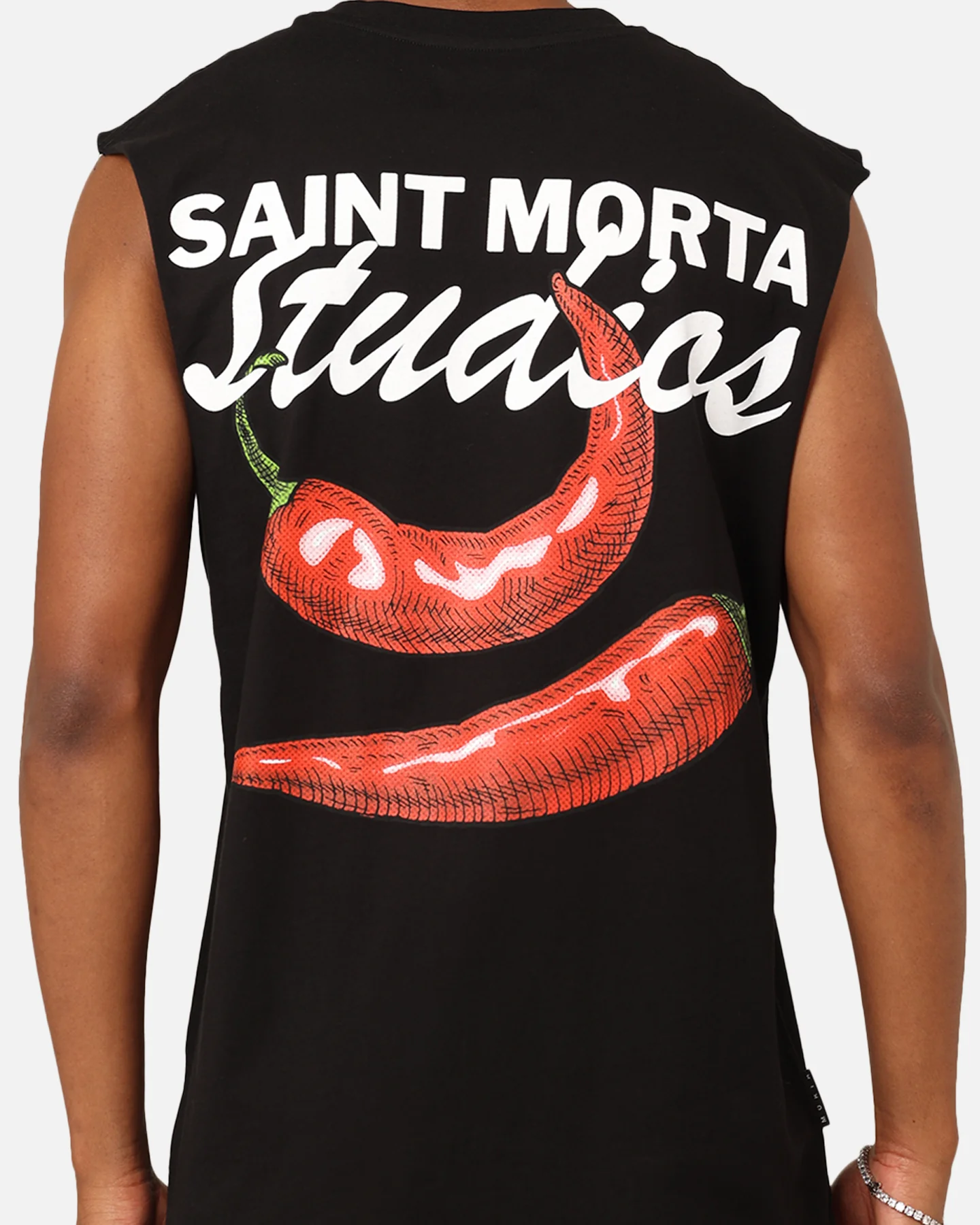 Saint Morta Chilli Fusion Muscle T-Shirt Black - Image 5