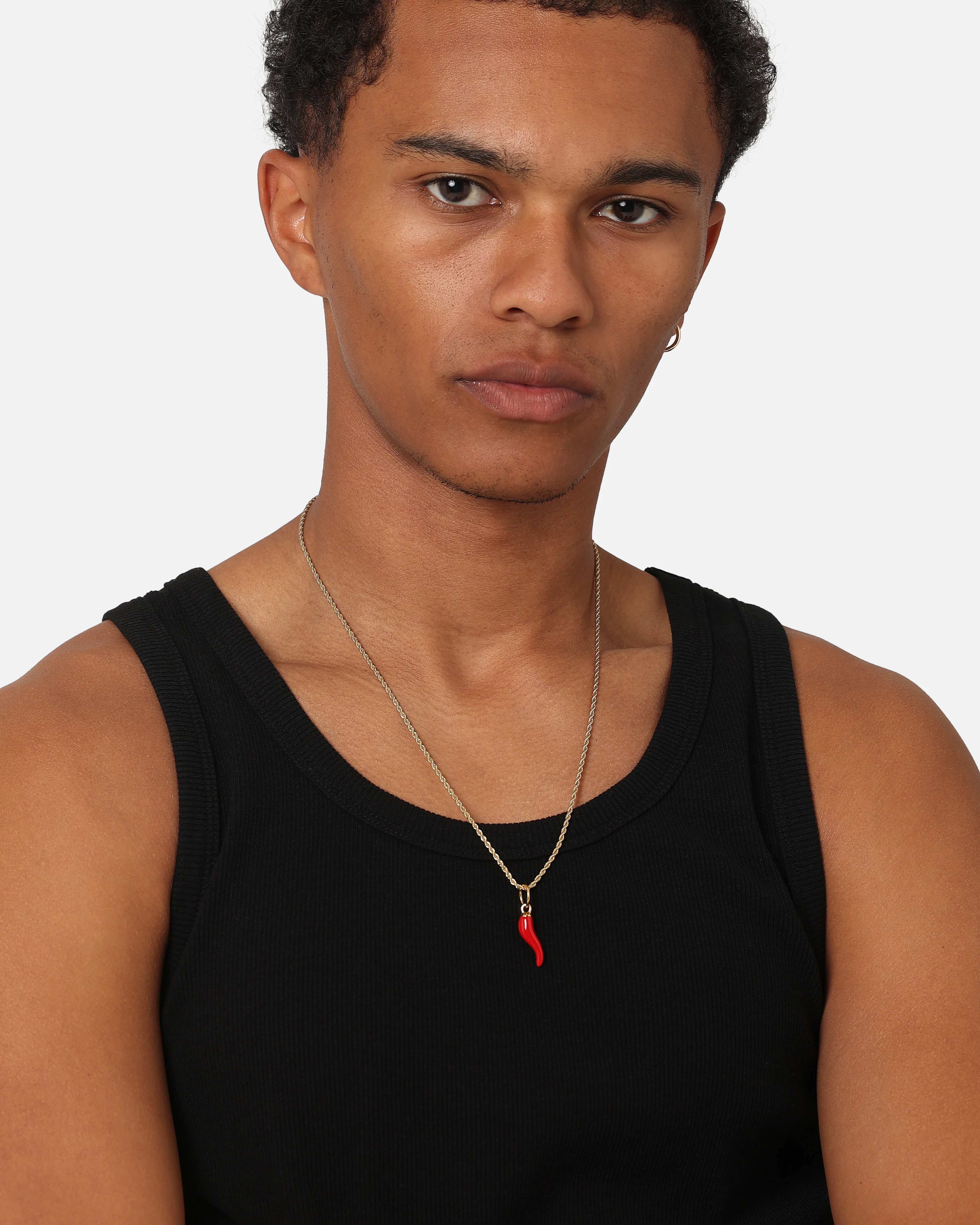 Saint Morta Chilli Rope Necklace Gold/Red - Image 4