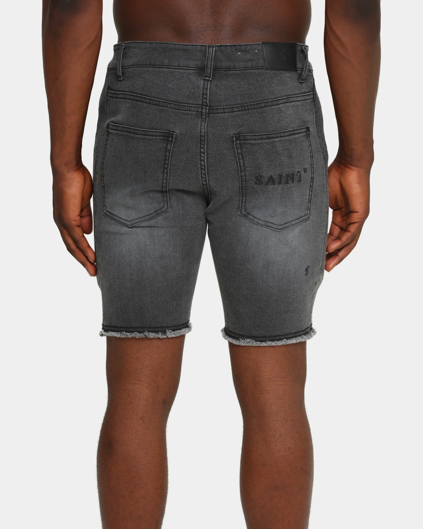 Saint Morta Codex Denim Shorts Vintage Black - Image 9