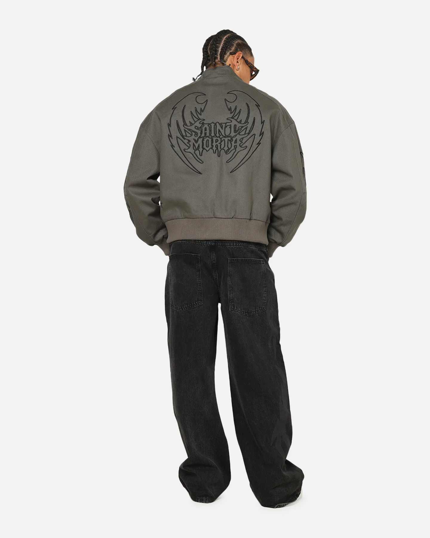 Saint Morta Crested Wing Jacket Aged Grey - Image 4