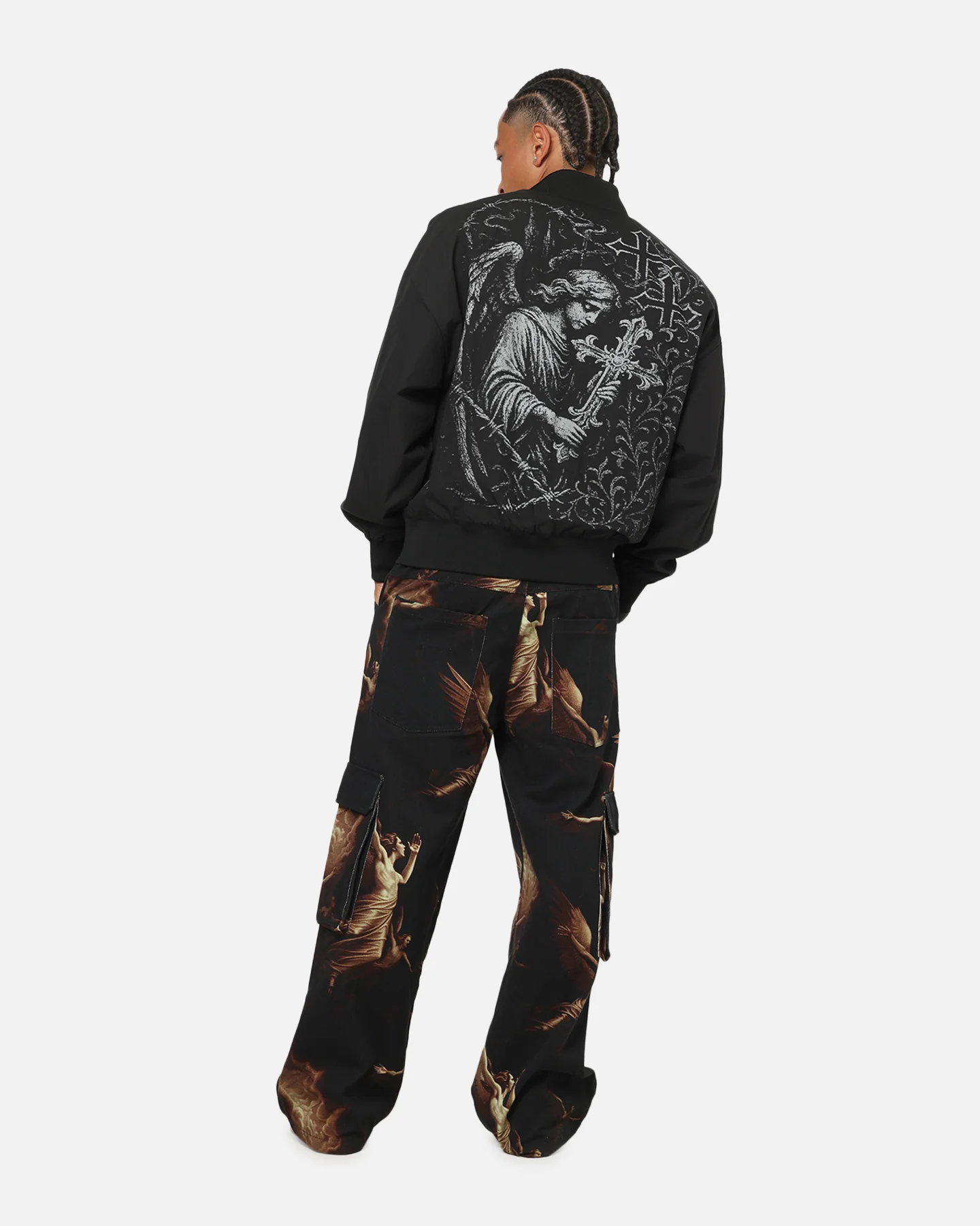 Saint Morta Crossbearer Bomber Jacket Black - Image 3