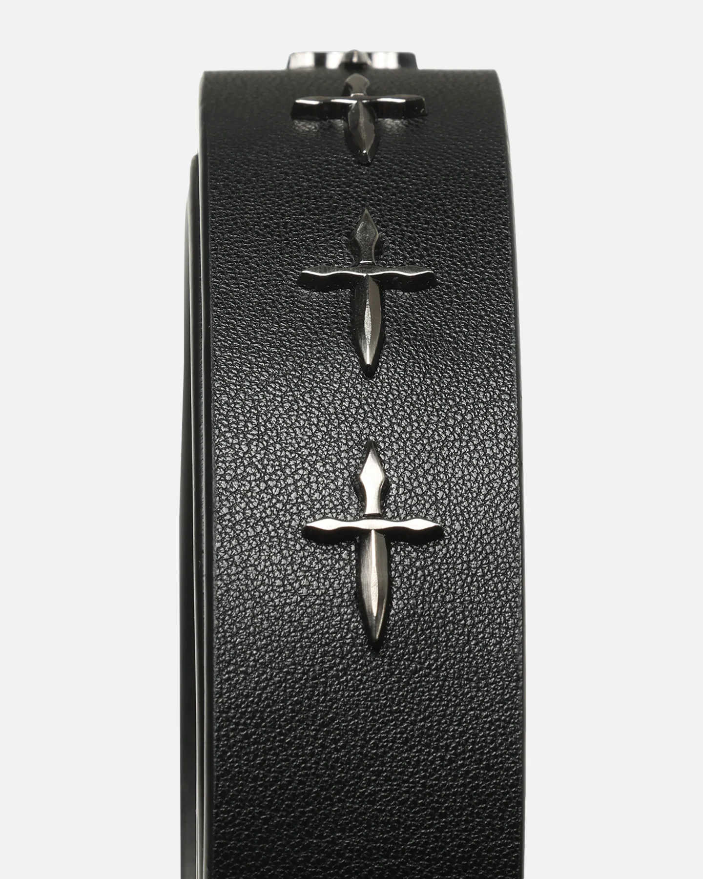 Saint Morta Crossfire Leather Belt Black - Image 4