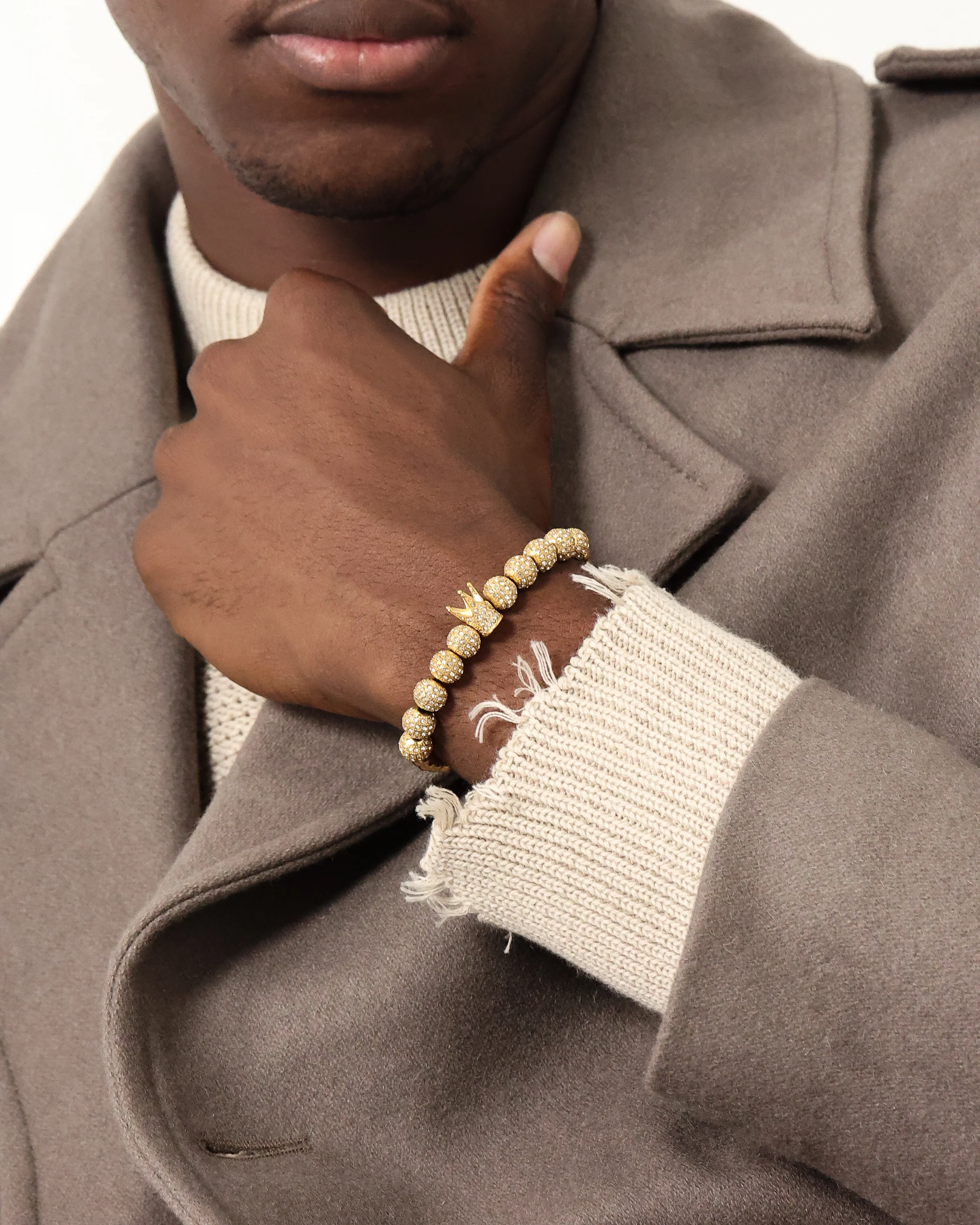 Saint Morta Crown Bracelet Iced Gold - Image 2