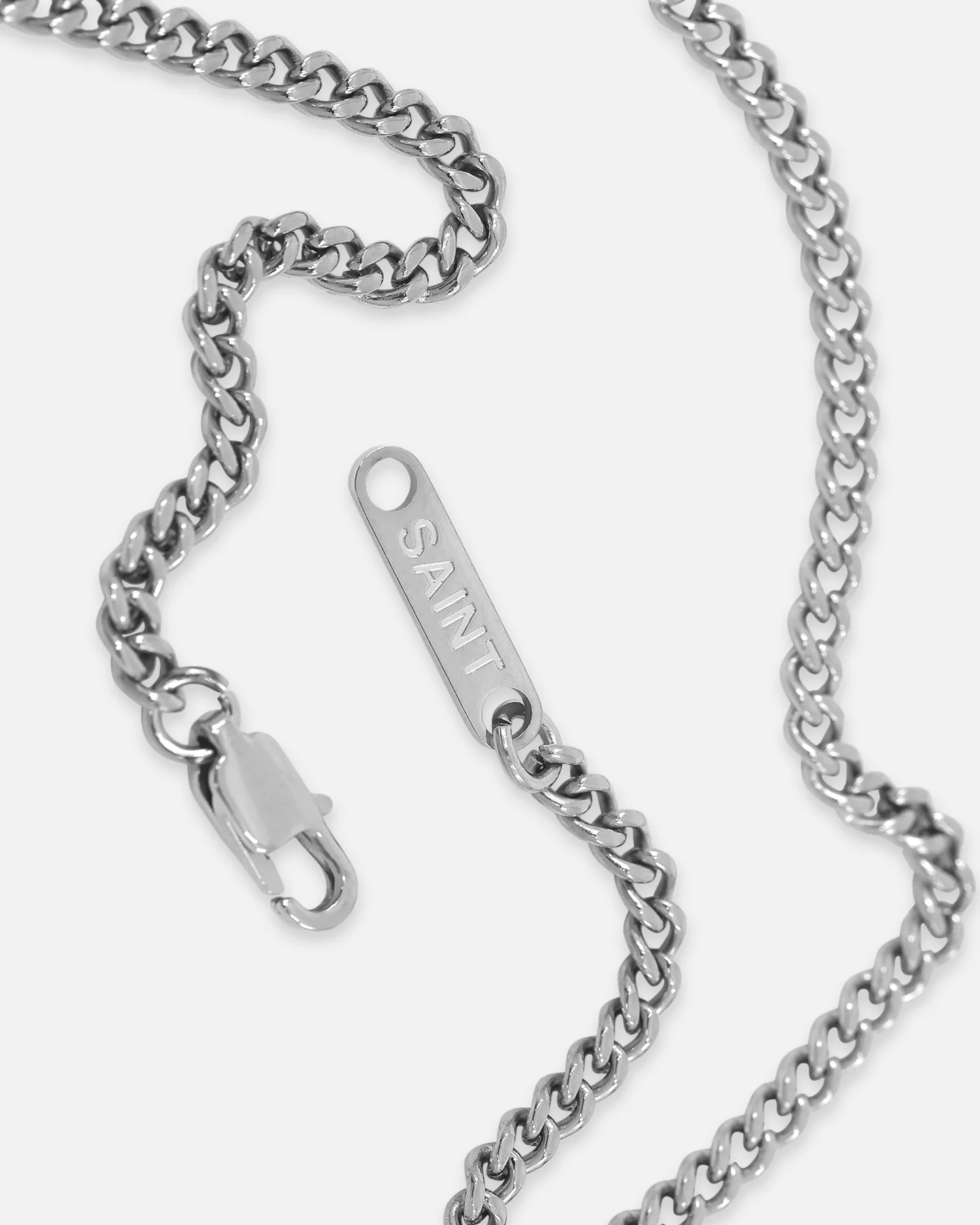 Saint Morta Crucifix Cuban Necklace White Gold - Image 6