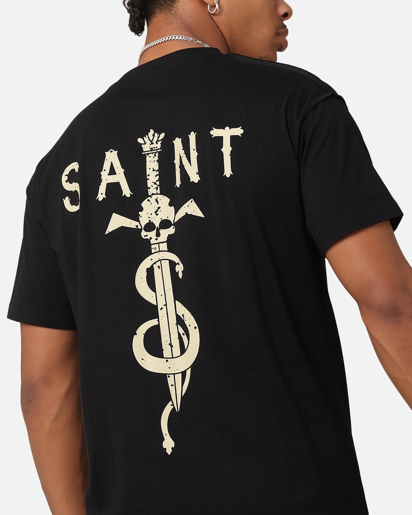Saint Morta Daggers Lafayette T-Shirt Black/Tan - Image 7