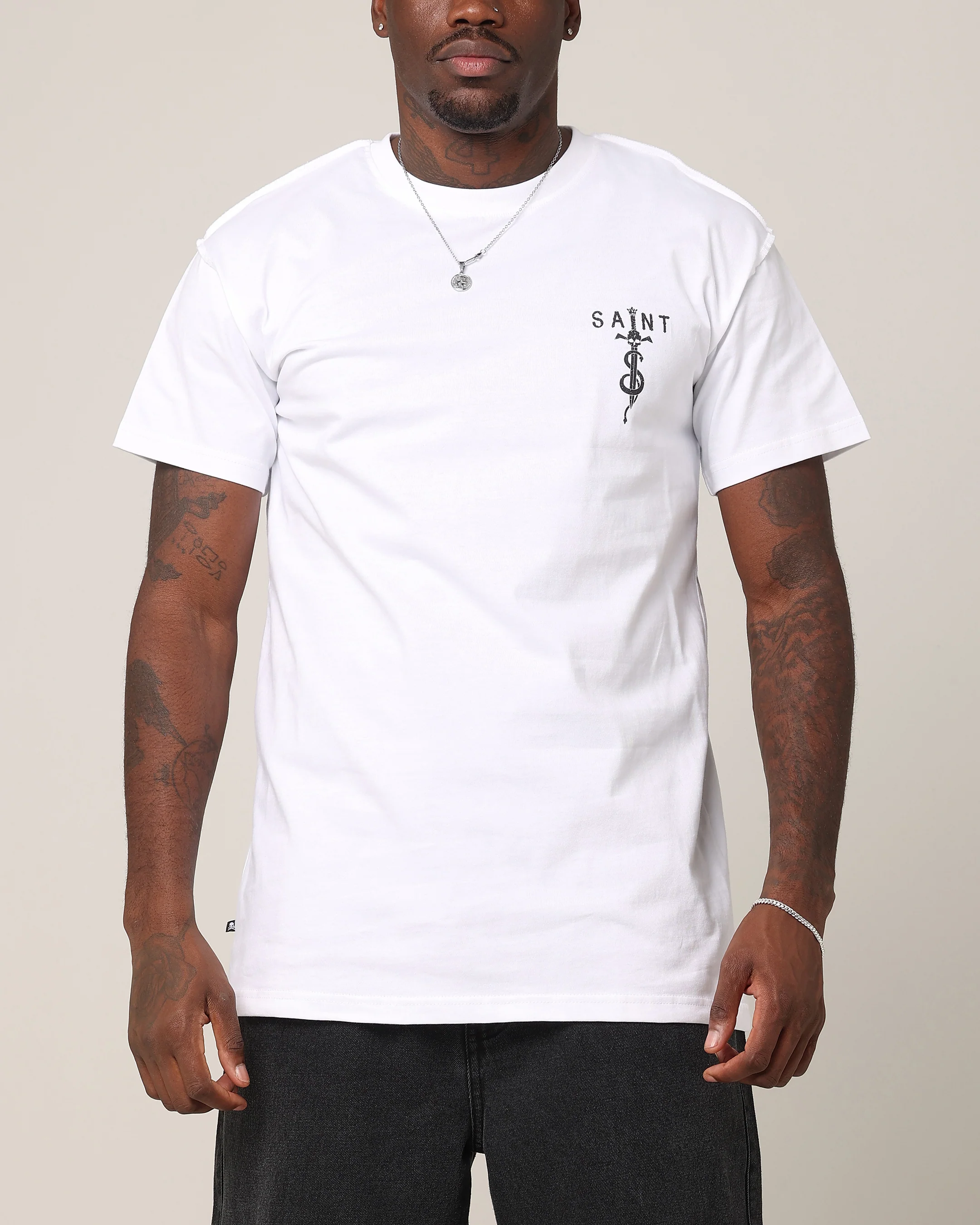 Saint Morta Daggers Lafayette T-Shirt White/Black - Image 2