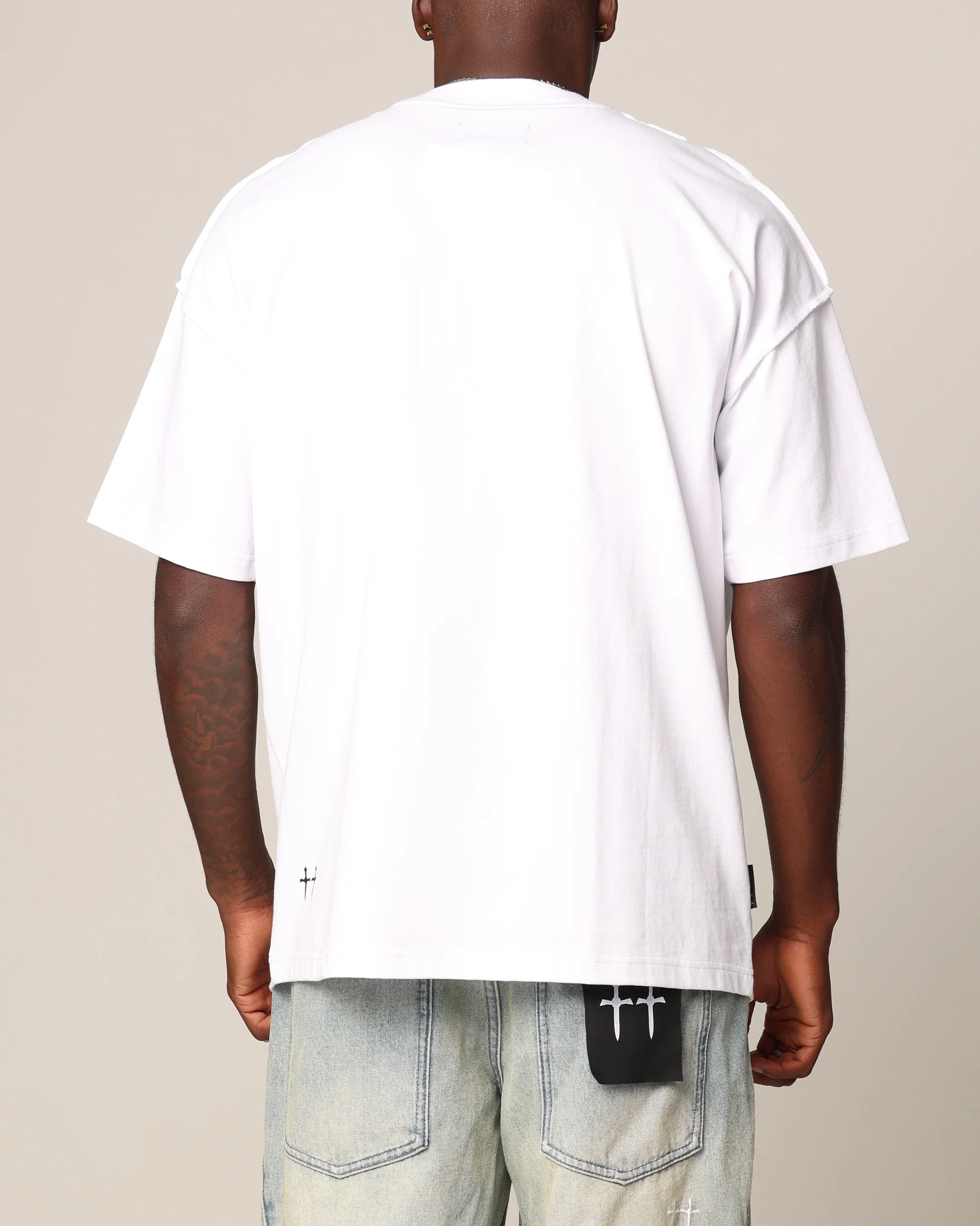 Saint Morta Dead Coffin Club Boxy T-Shirt White - Image 3