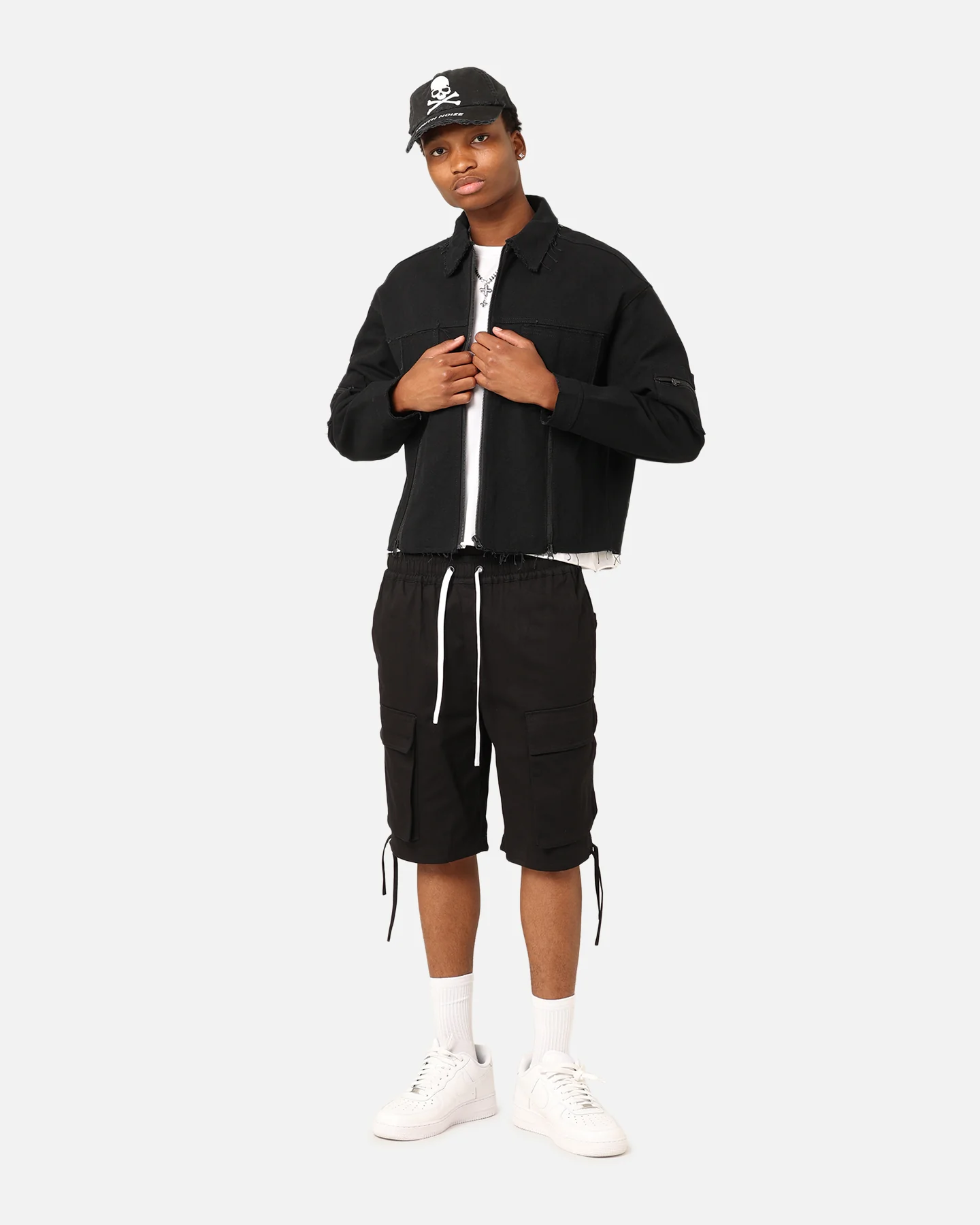 Saint Morta Dept Cargo Shorts Black - Image 2
