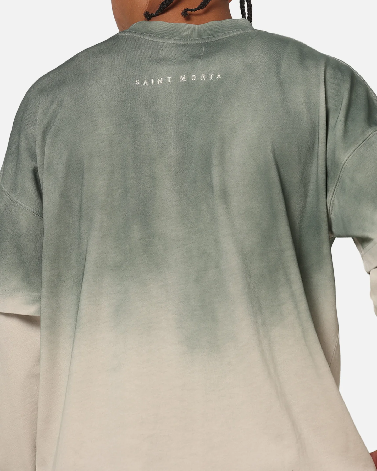 Saint Morta Divine Regiment Long Sleeve T-Shirt Green/Off White - Image 7