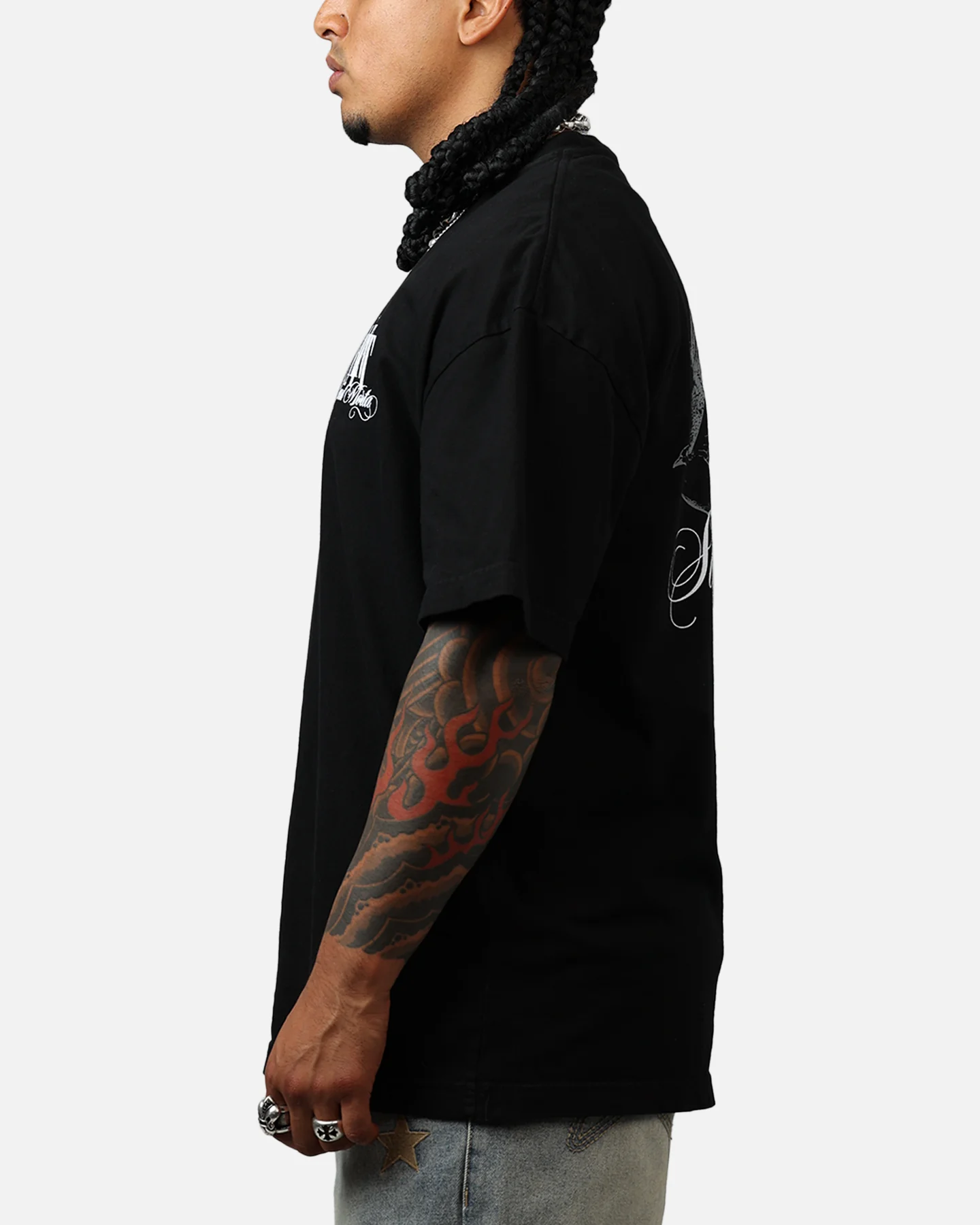 Saint Morta Dover Drop Shoulder T-Shirt Black - Image 5