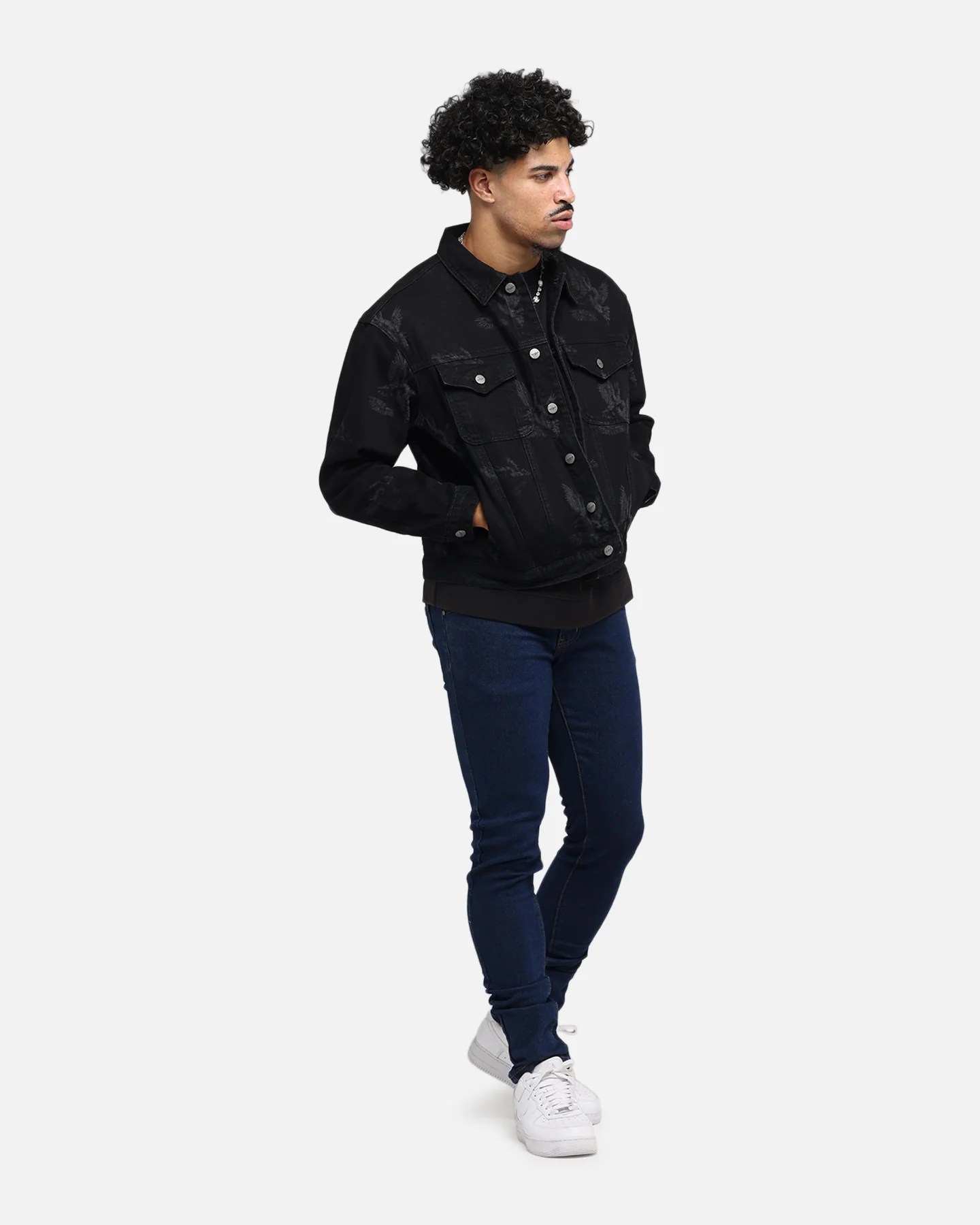 Saint Morta Doves Denim Jacket Black Shadow - Image 2