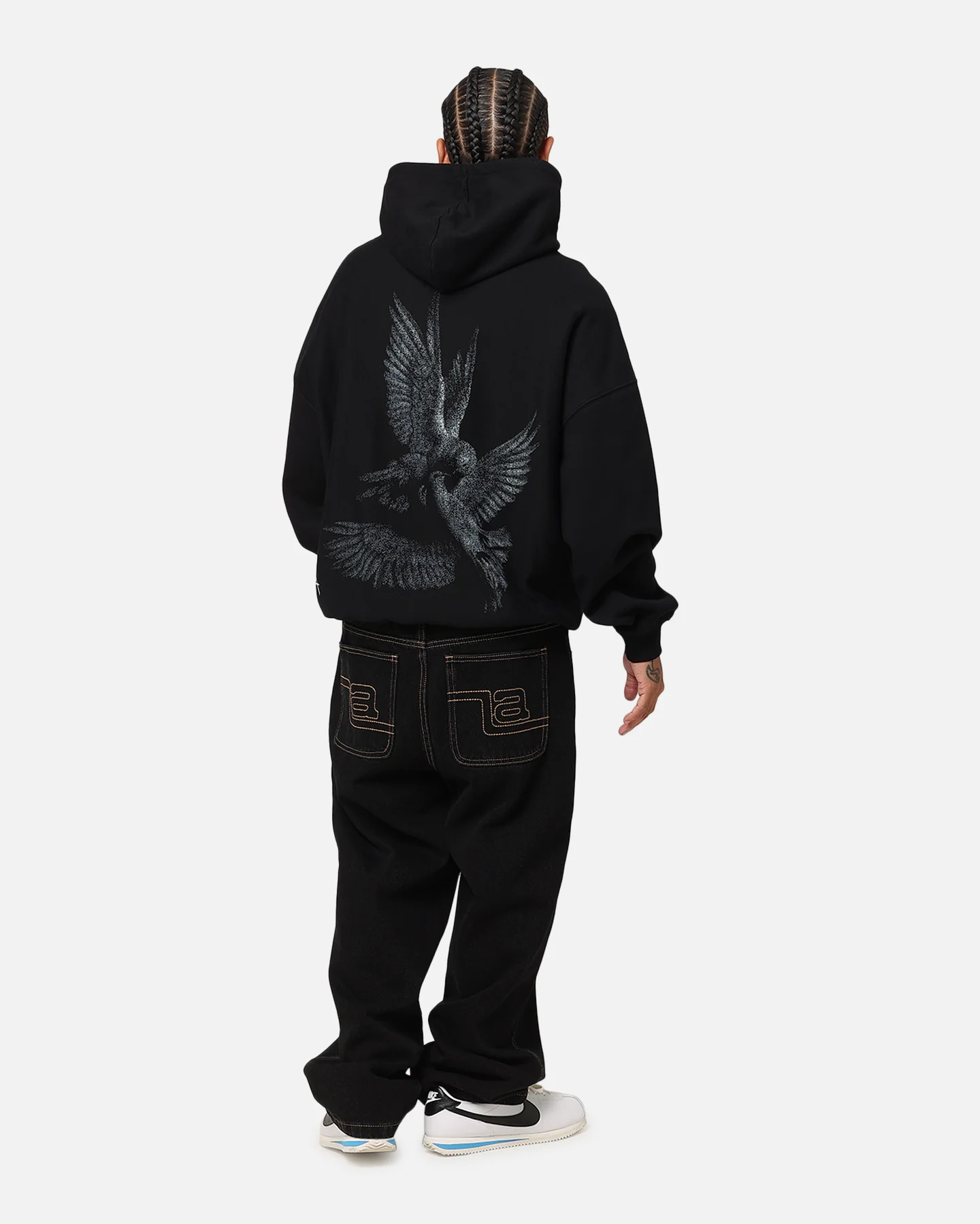 Saint Morta Doves Premium Hoodie Black - Image 3
