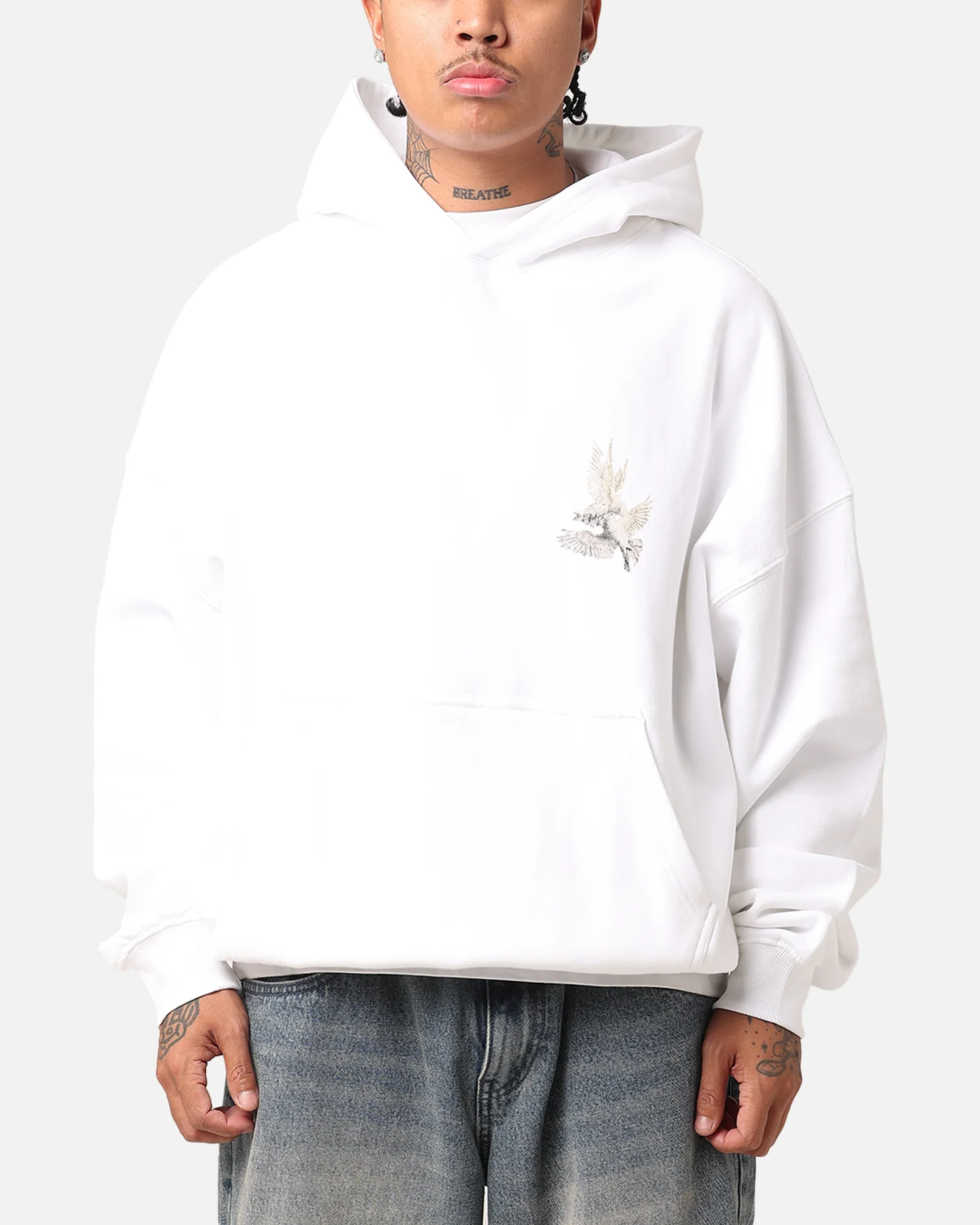 Saint Morta Doves Premium Hoodie White - Image 2