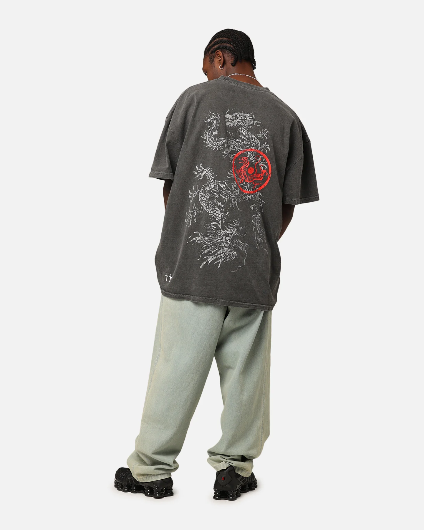 Saint Morta Dragon T-Shirt Black Wash - Image 3