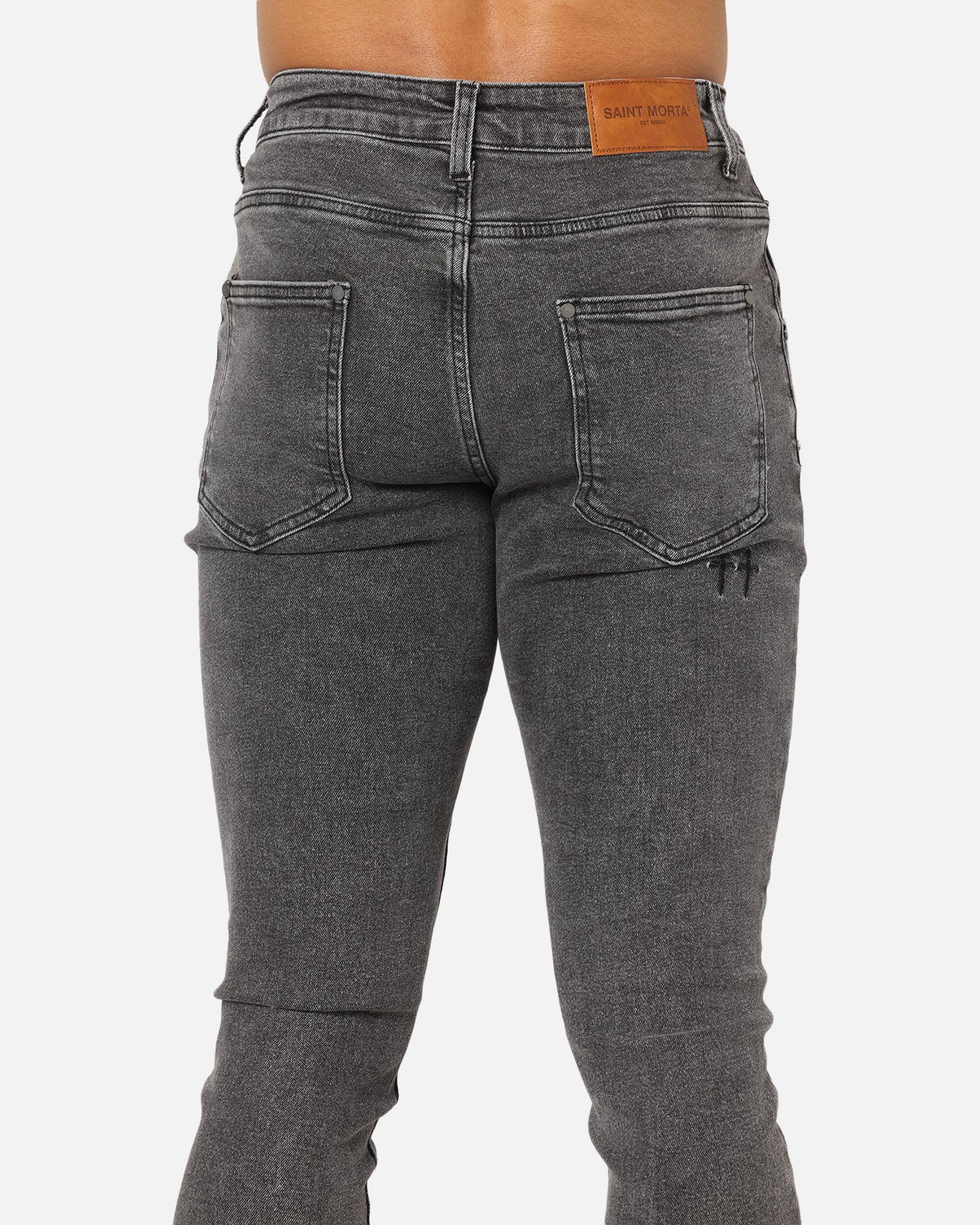 Saint Morta Dynasty Jeans Black Stonewash - Image 8