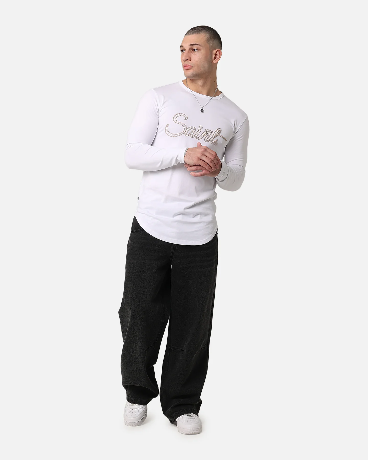 Saint Morta El Duplo Scribere Long Sleeve T-Shirt White - Image 2