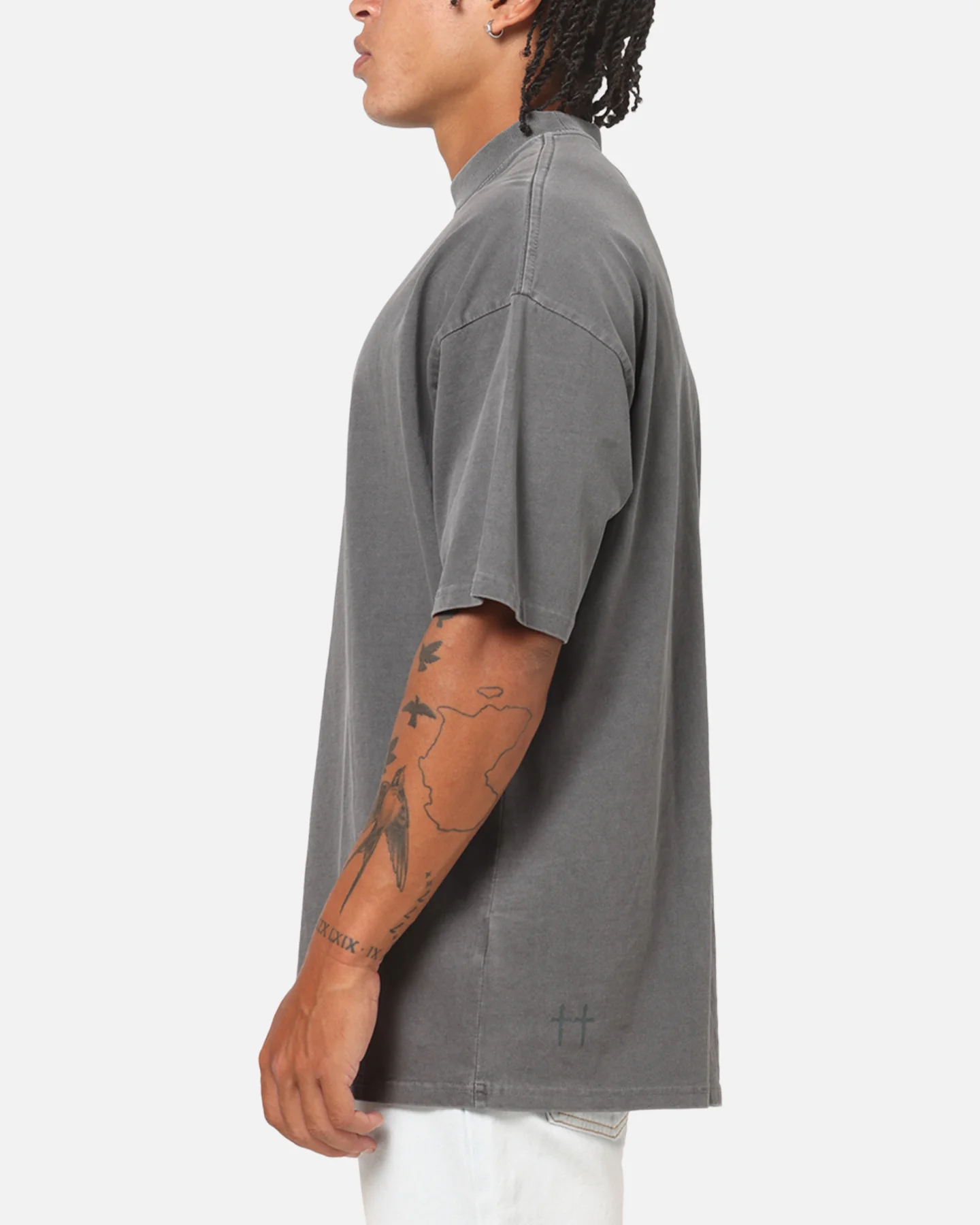 Saint Morta Fade Away Boxy T-Shirt Washed Charcoal - Image 5