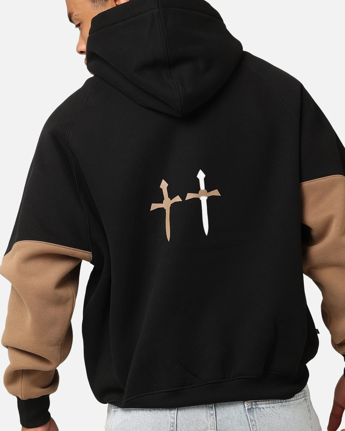 Saint Morta First Issue Hoodie Black/Tan - Image 7