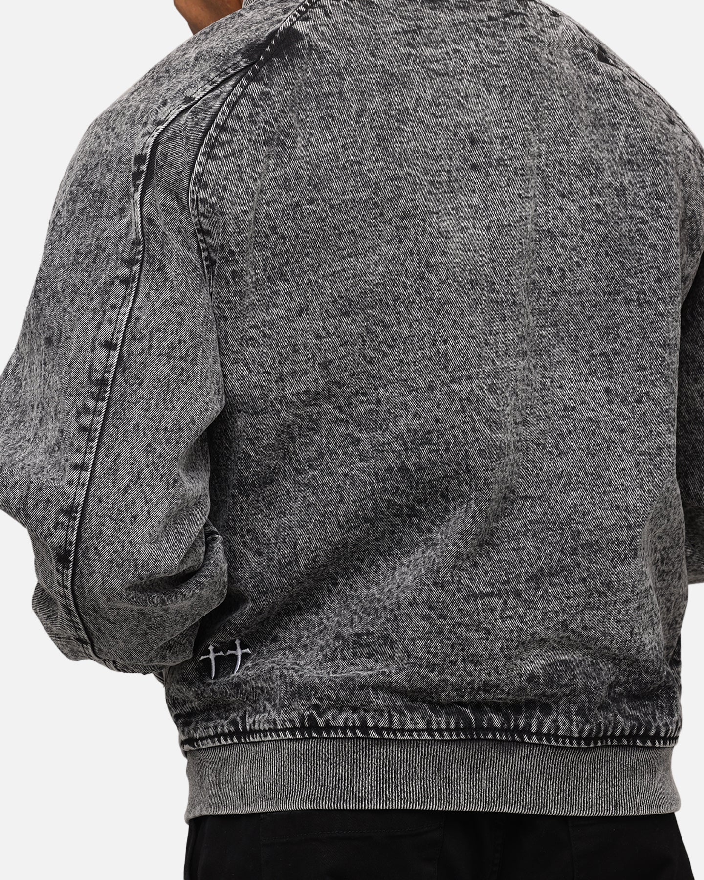 Saint Morta Flight Denim Jacket Black Stonewash - Image 7
