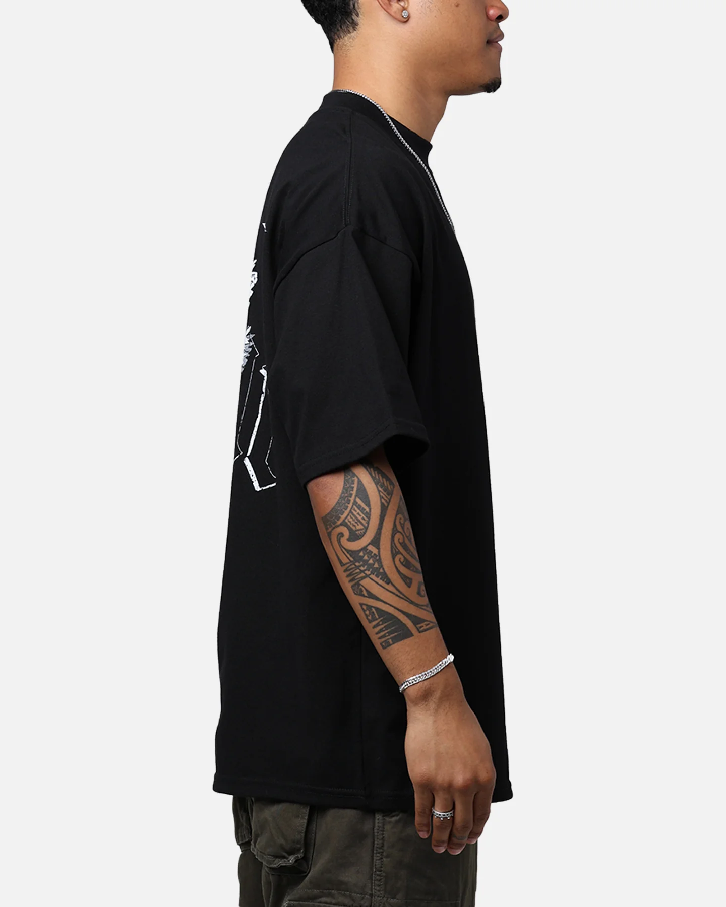 Saint Morta Freedom Mock T-Shirt Black - Image 4
