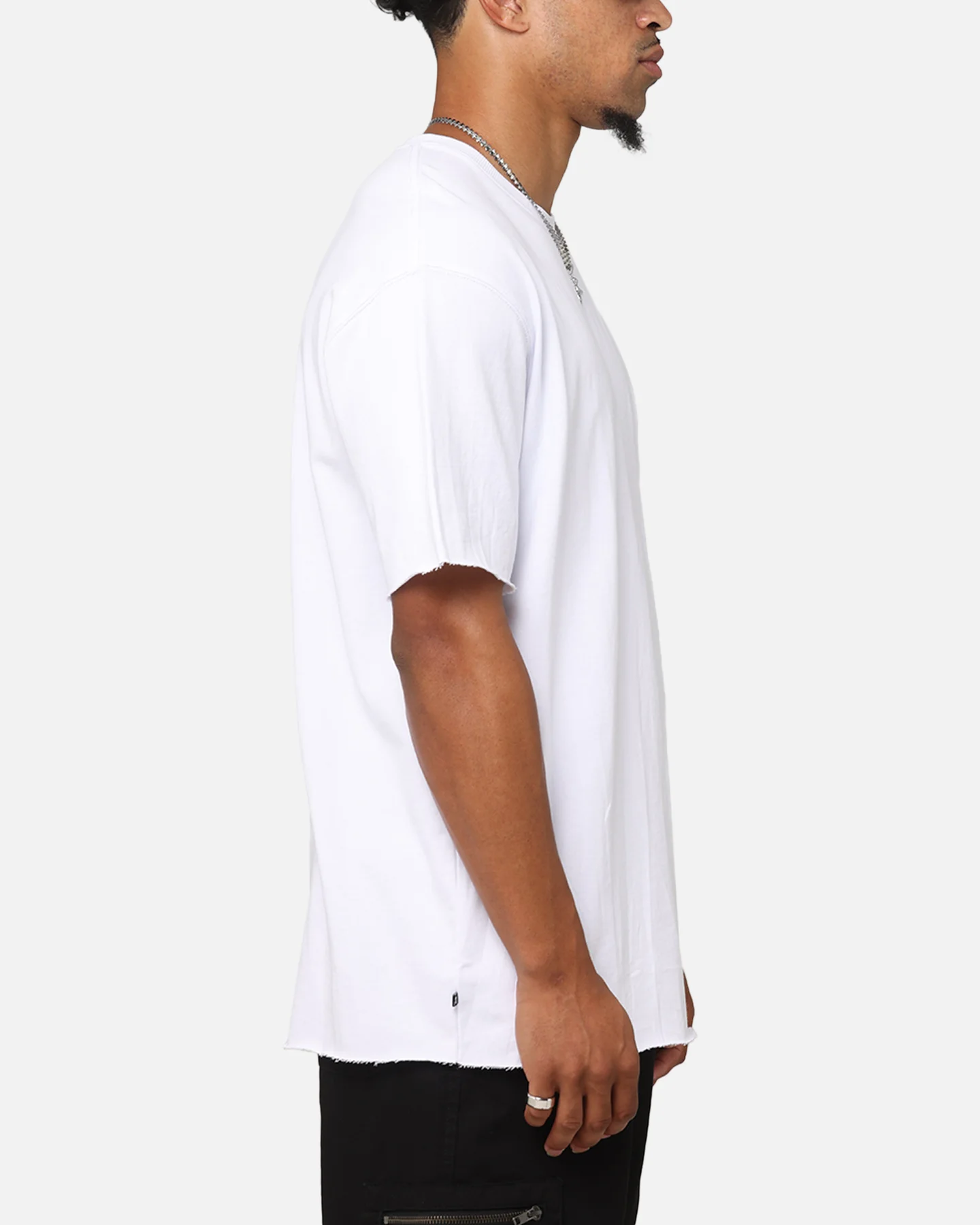 Saint Morta Gothic Monogram Box T-Shirt White - Image 4